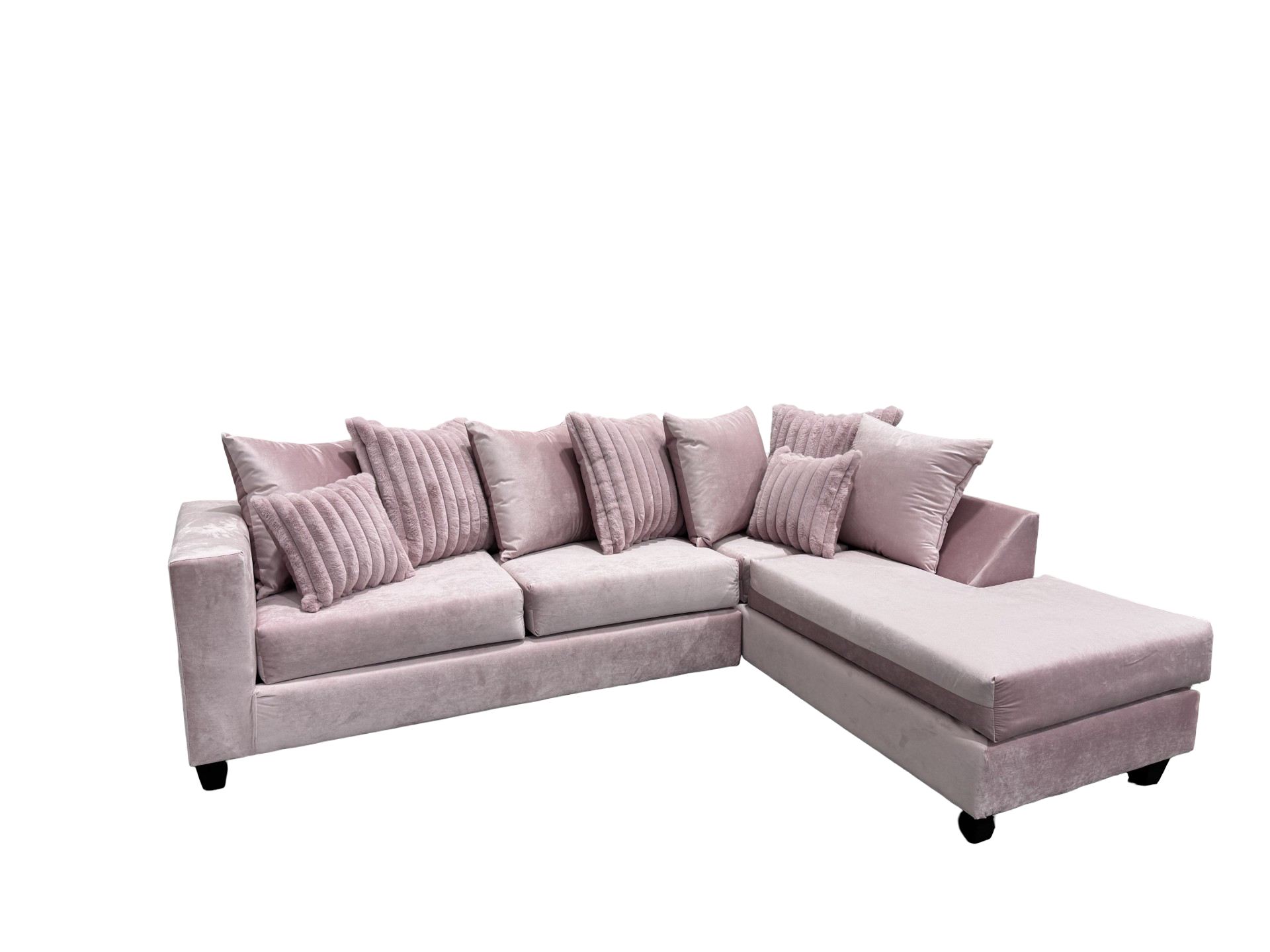 Kora Pink Sectional with Chaise, view 4