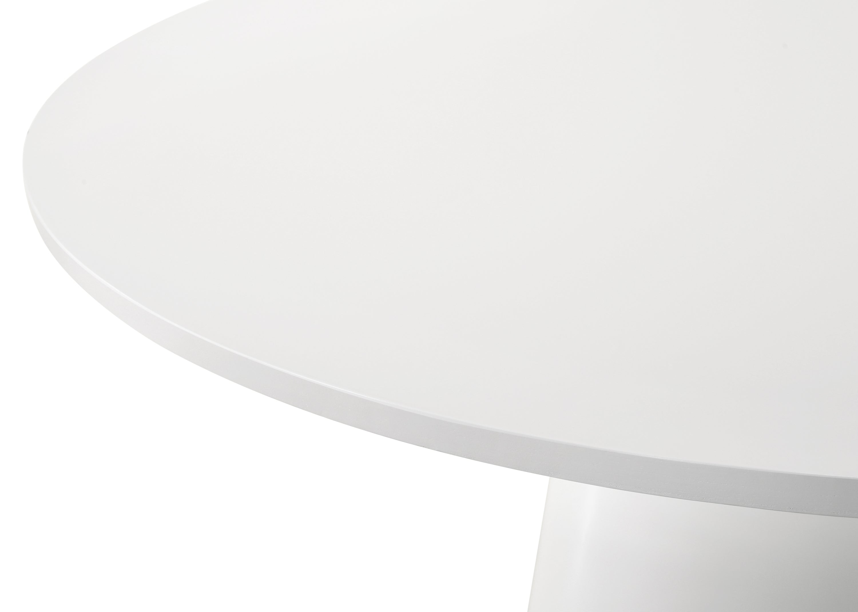 Jasper White 5 Piece 59" Wide Contemporary Round Dining Table Set with Beige Fabric Chairs
