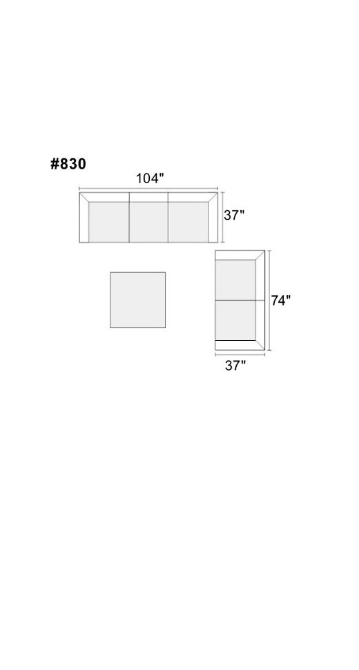 Grey Chenille Modular Sofa Set 6pc