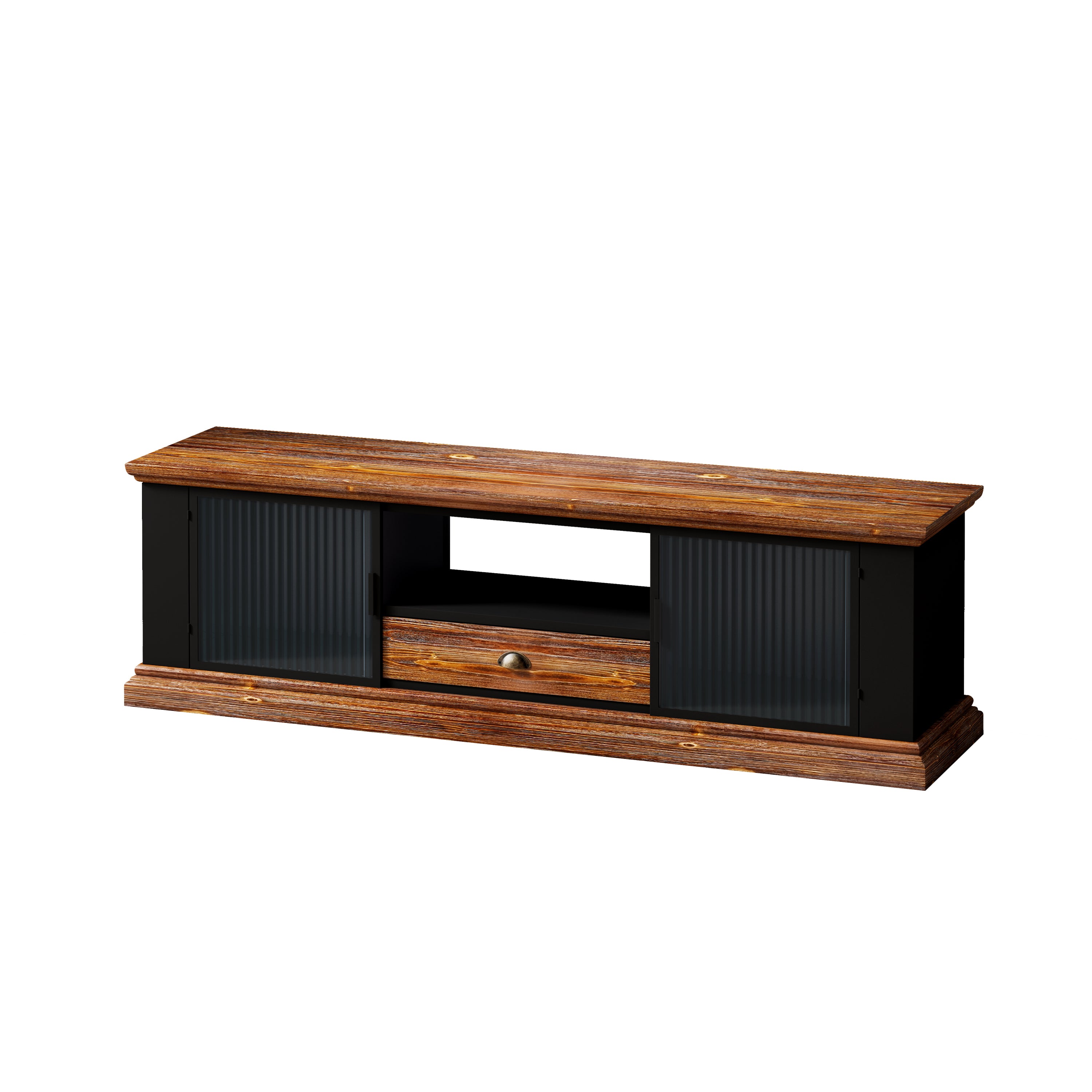 Modern Design TV stand with 2 Storage Cabinets and Drawer,TV Console Table Media Cabinet,for Living Room Bedroom