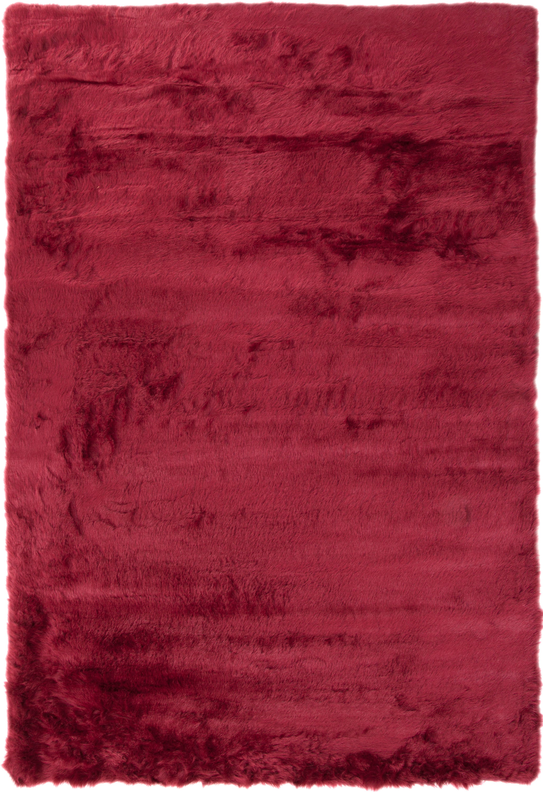 Ruby Faux Fur Area Rug 5x8