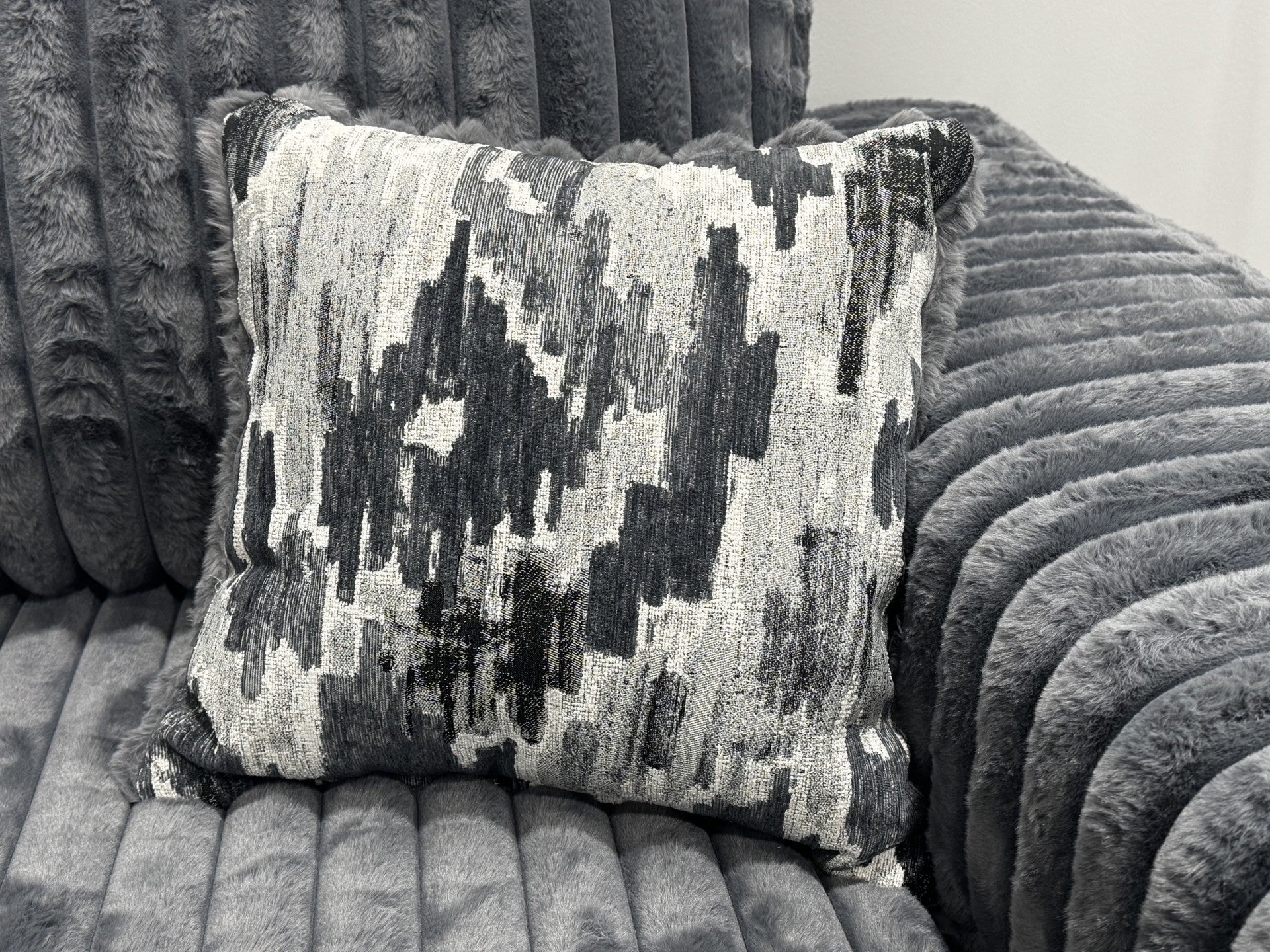 Nashville Gray Corduroy Sectional with Chaise, view 5