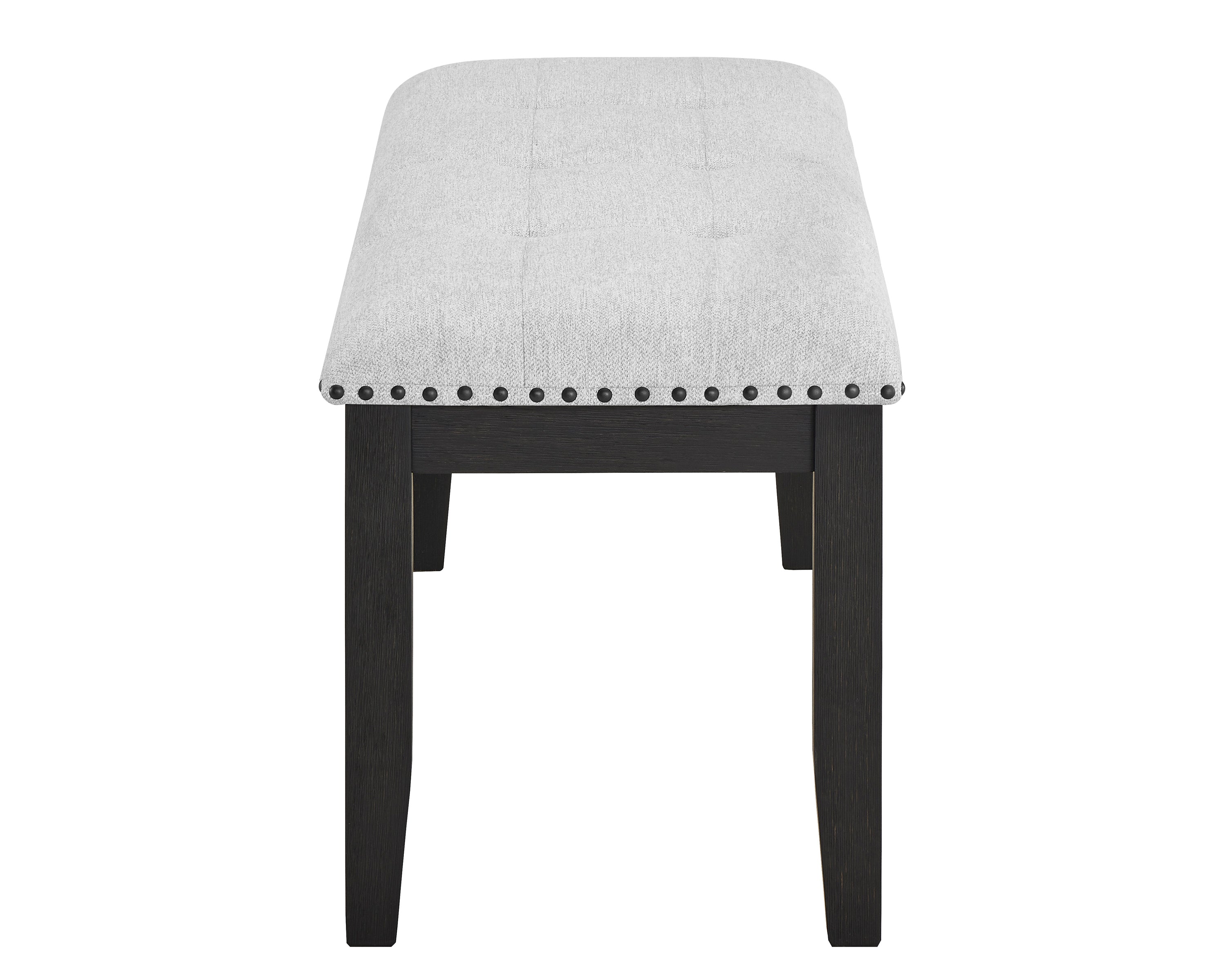 Varley Gray Tufted Dining Bench, view 2