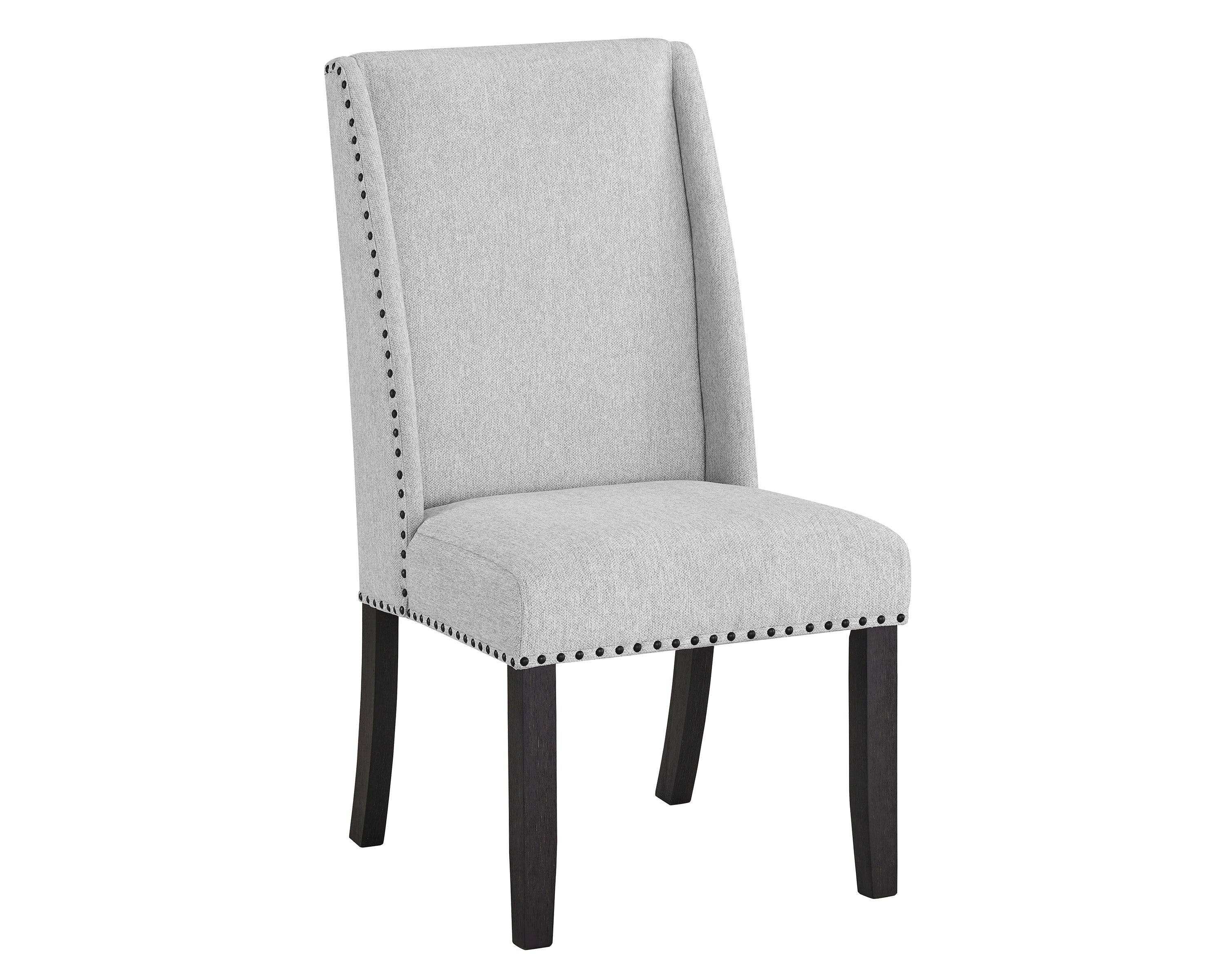 Vance Light Gray Wing Chairs, Set of 2
