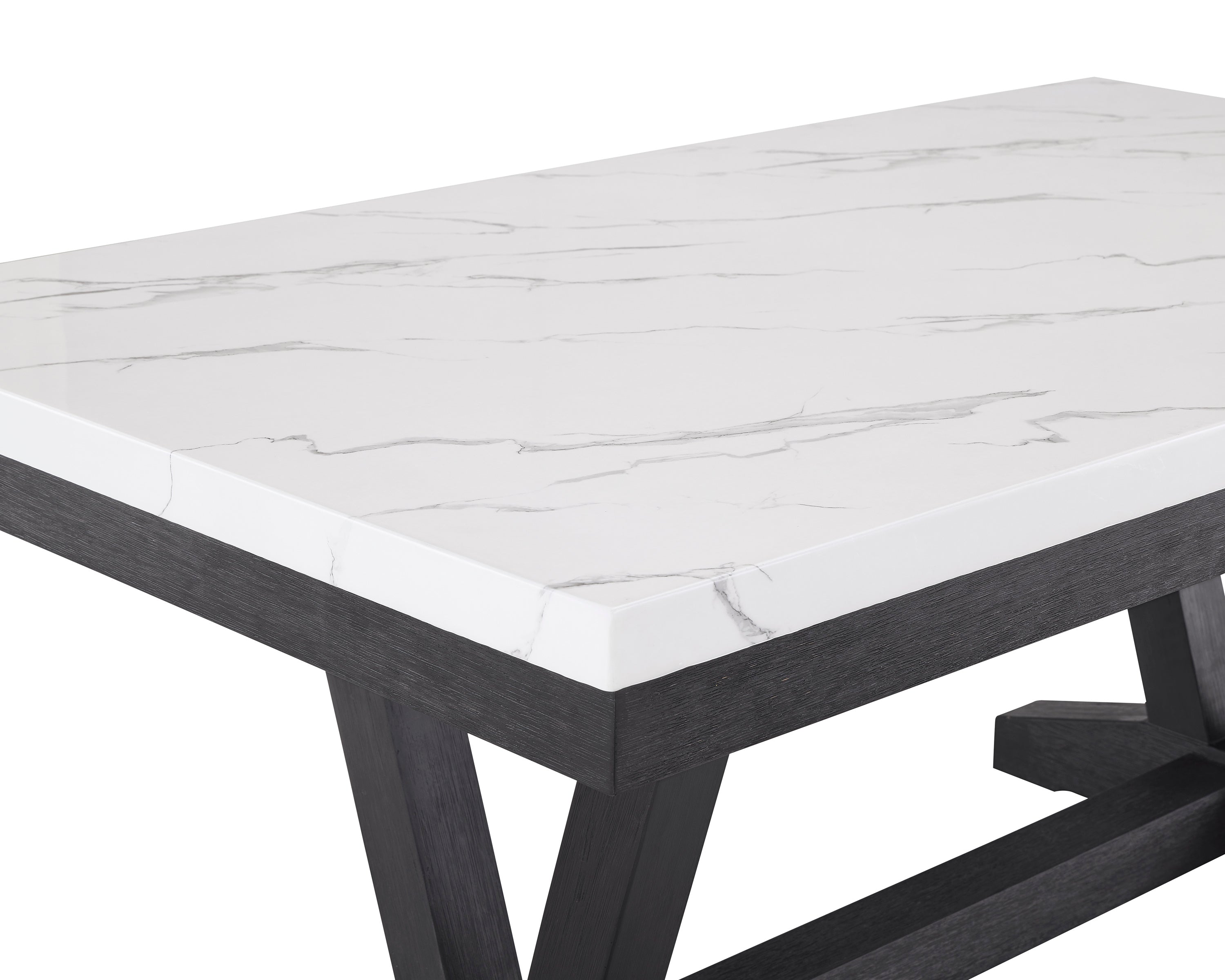 Vance Faux Marble Dining Table, view 3