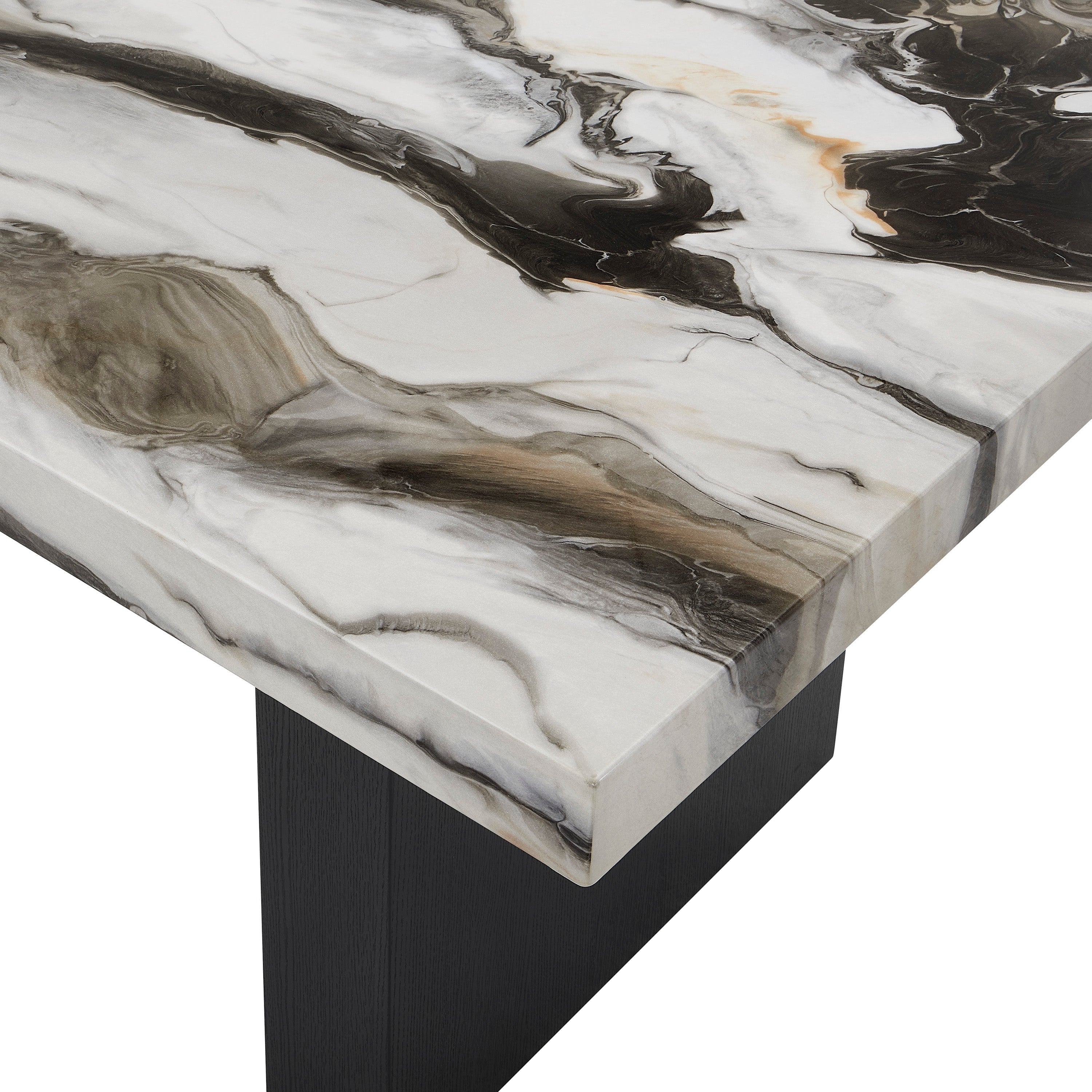 Vega Faux Marble Dining Table, view 3