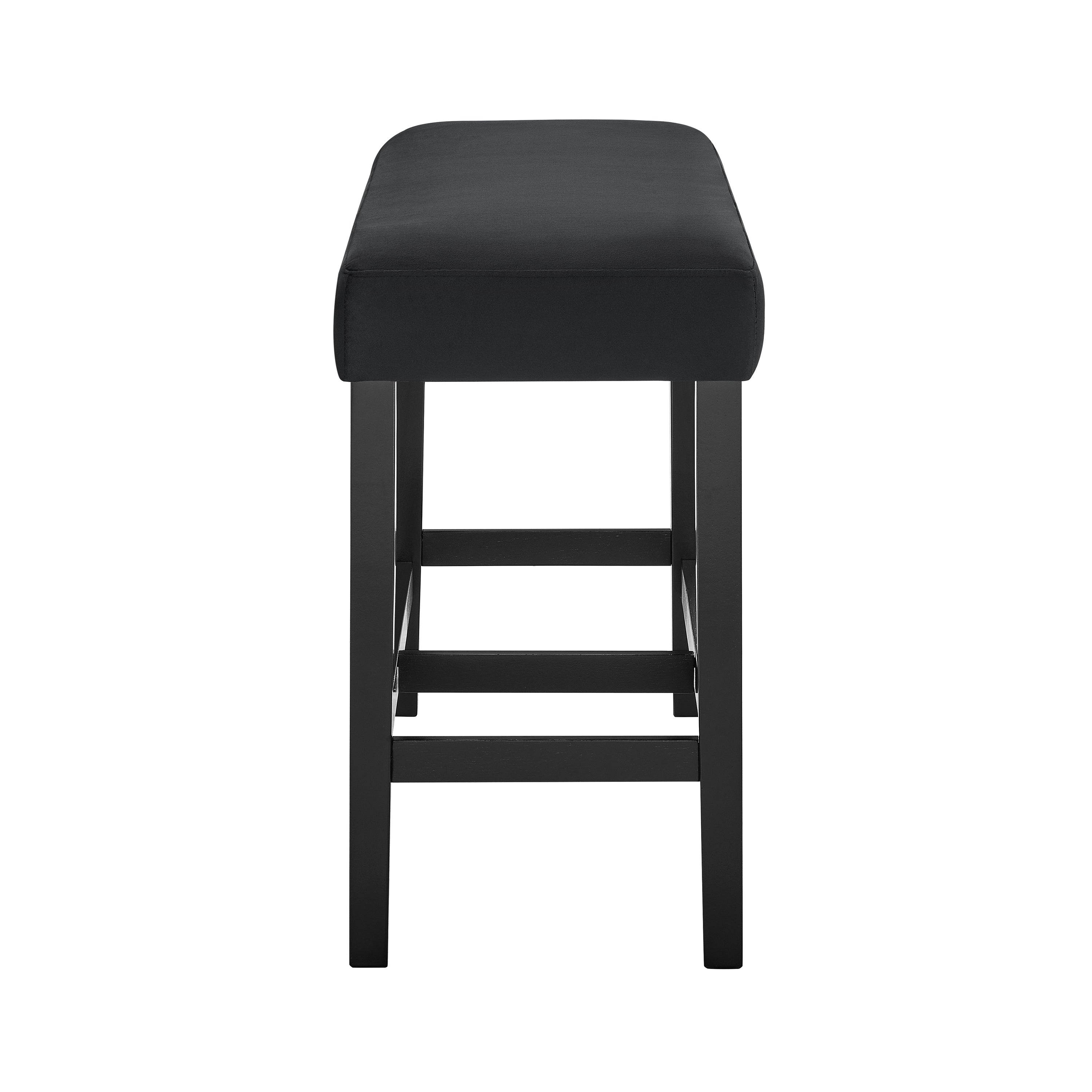 Marbel Black Counter Height Dining Bench, view 2
