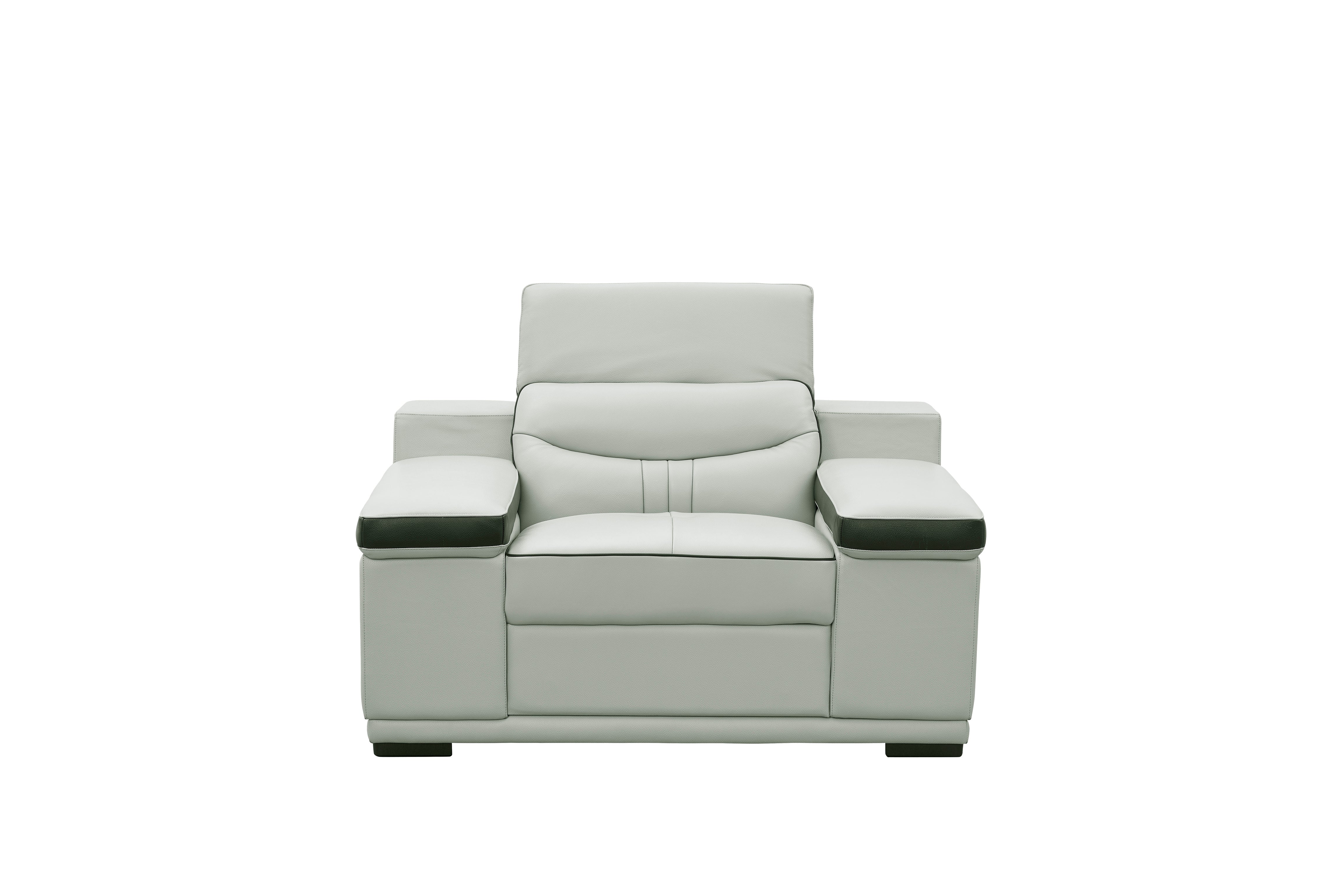 Arlet Gray Italian Leather Match Smart Sectional, view 6