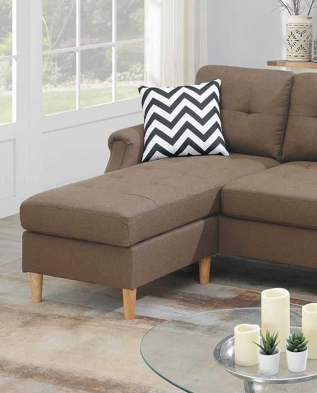 Light Coffee Reversible Corner Sectional
