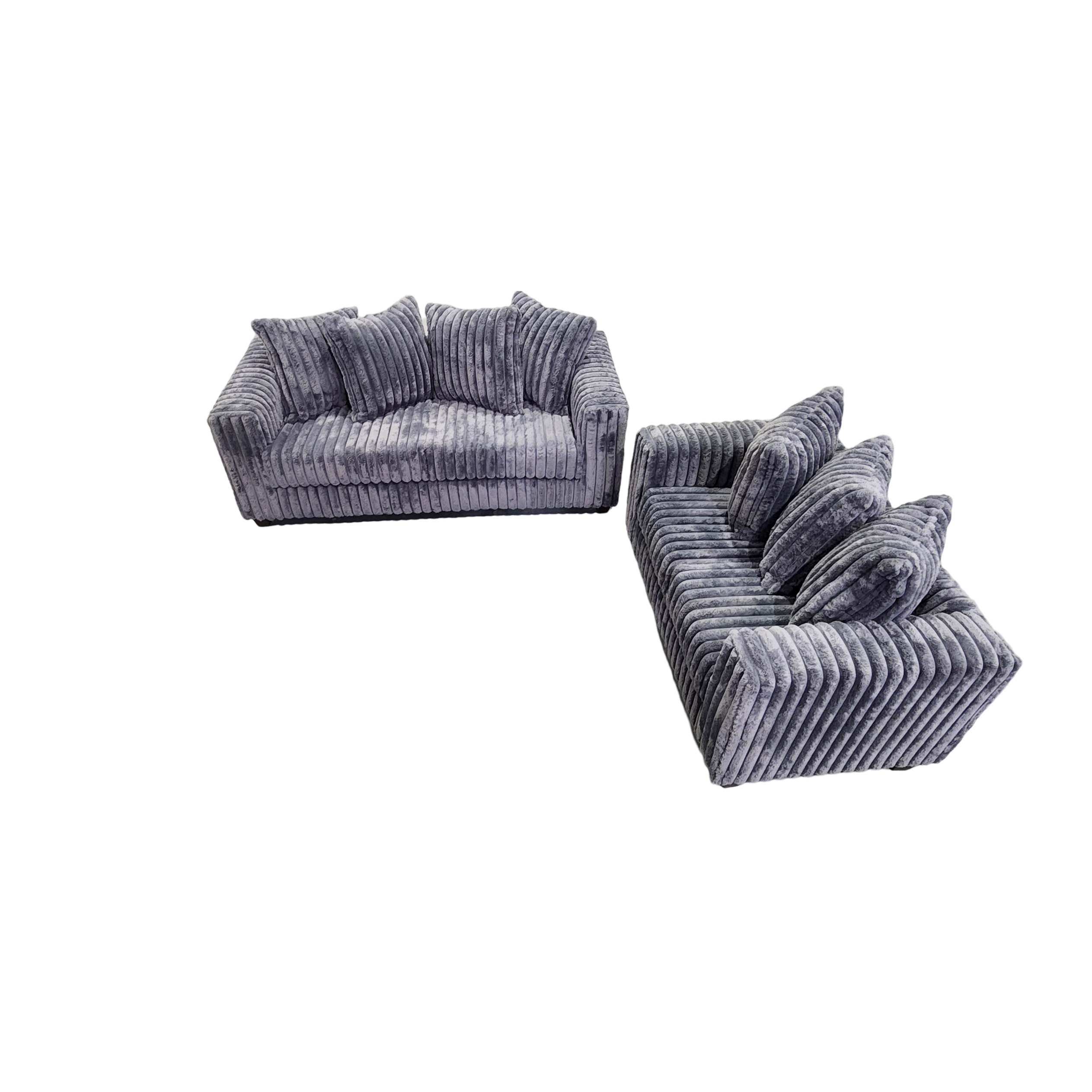 Gia Gray Corduroy Sofa and Loveseat Set, view 3