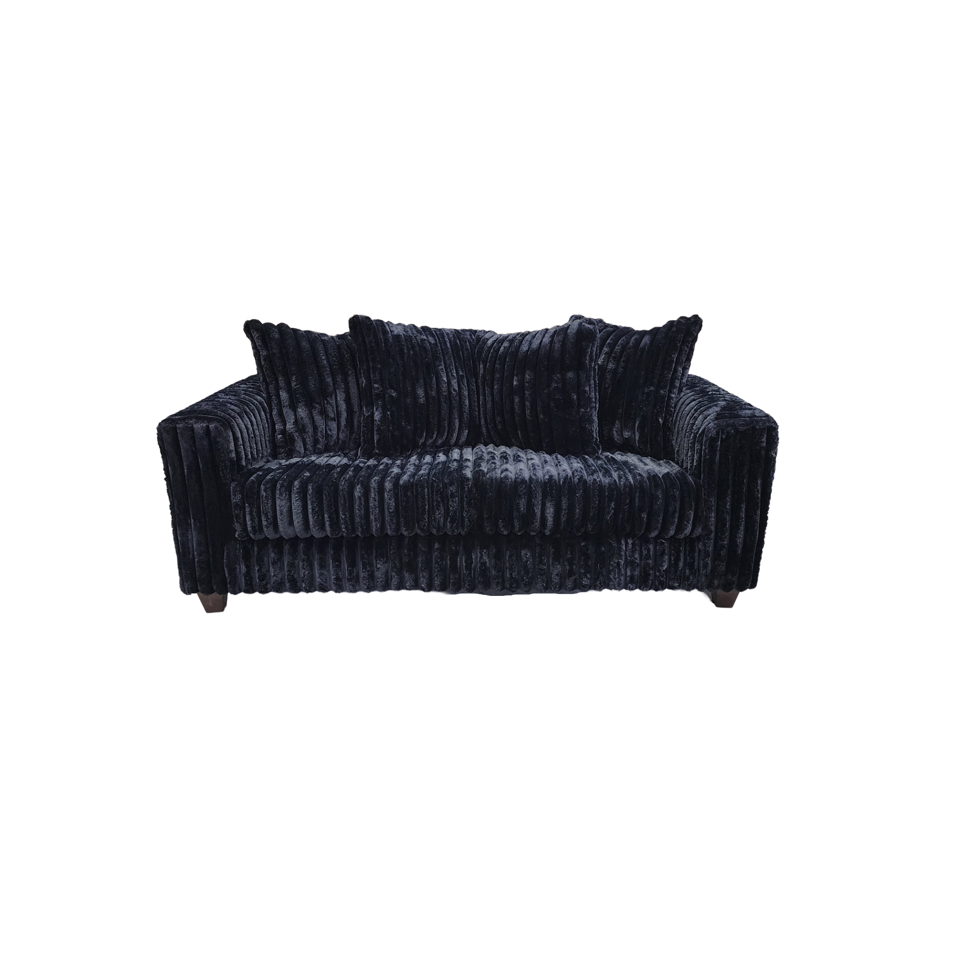 Gia Black Corduroy Sofa and Loveseat Set, view 4