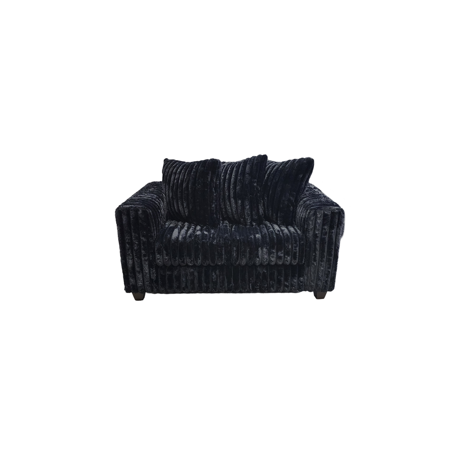 Gia Black Corduroy Sofa and Loveseat Set, view 5