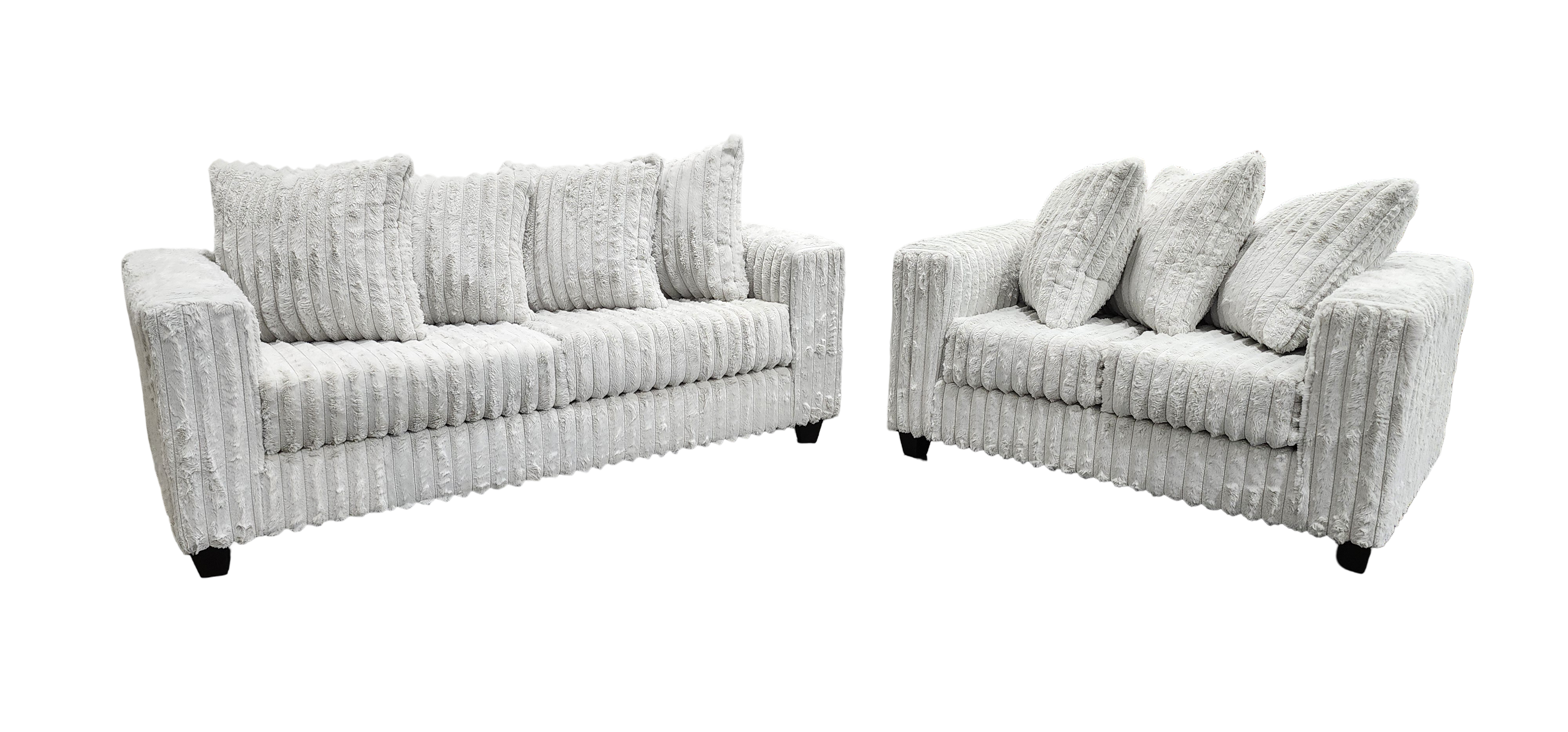 Gia Silver Corduroy Sofa and Loveseat Set, view 2
