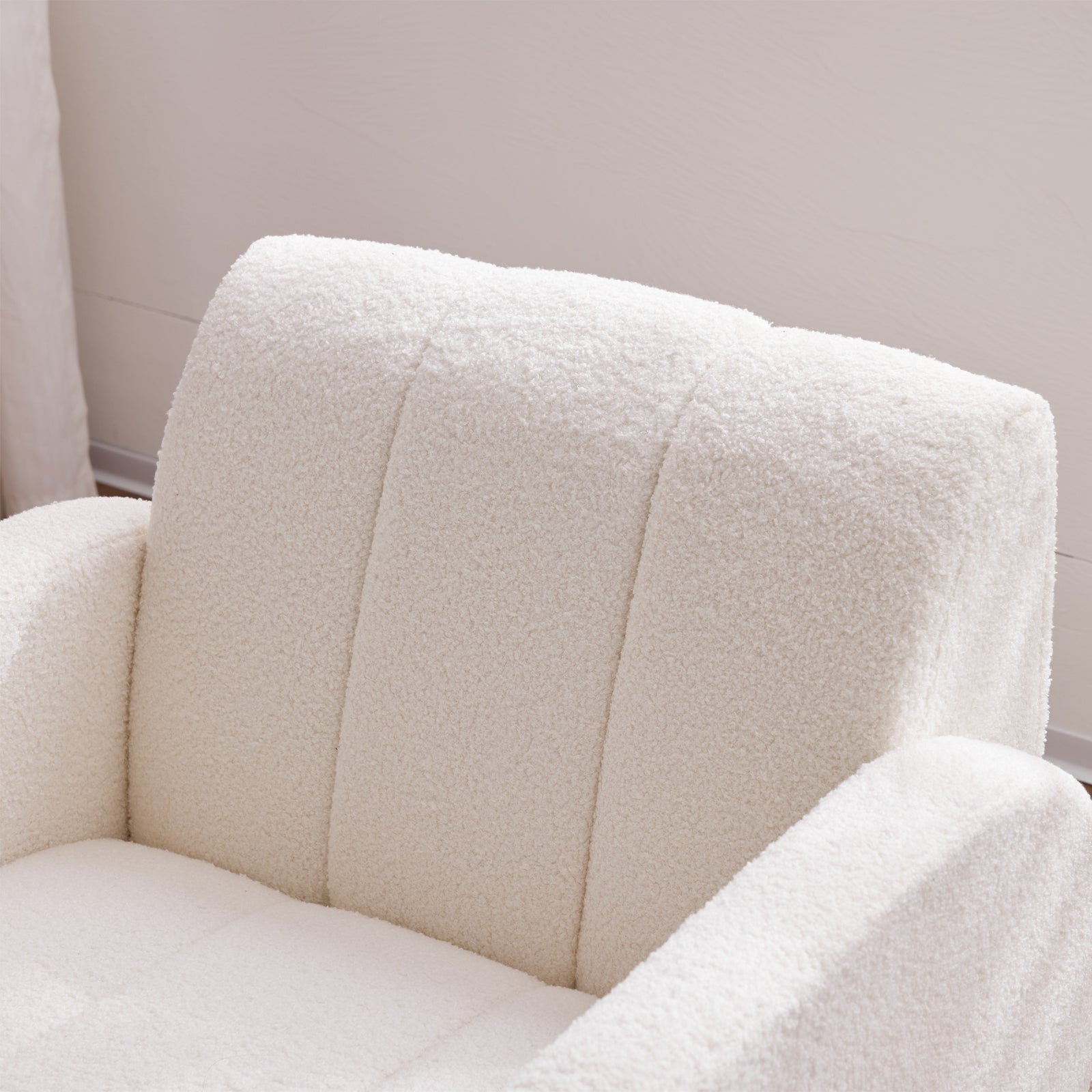 Modern Fabric Upholstered Armchair with Upholstered Reading Chair, Single Sofa, Living Room, Bedroom, Bed, Office Lounge Club Chair, Teddy Velvet