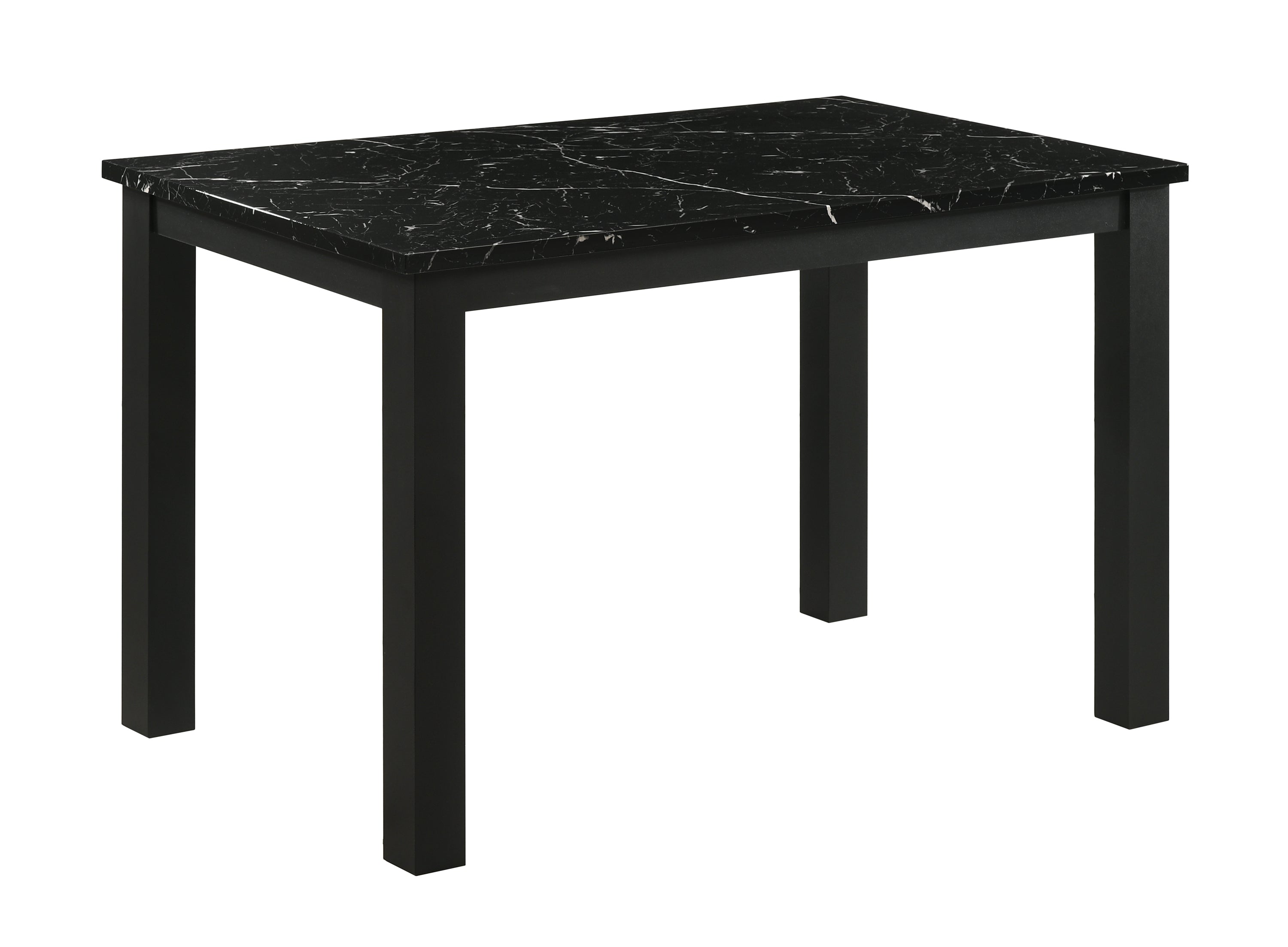Resia Black Faux Marble Dining Table