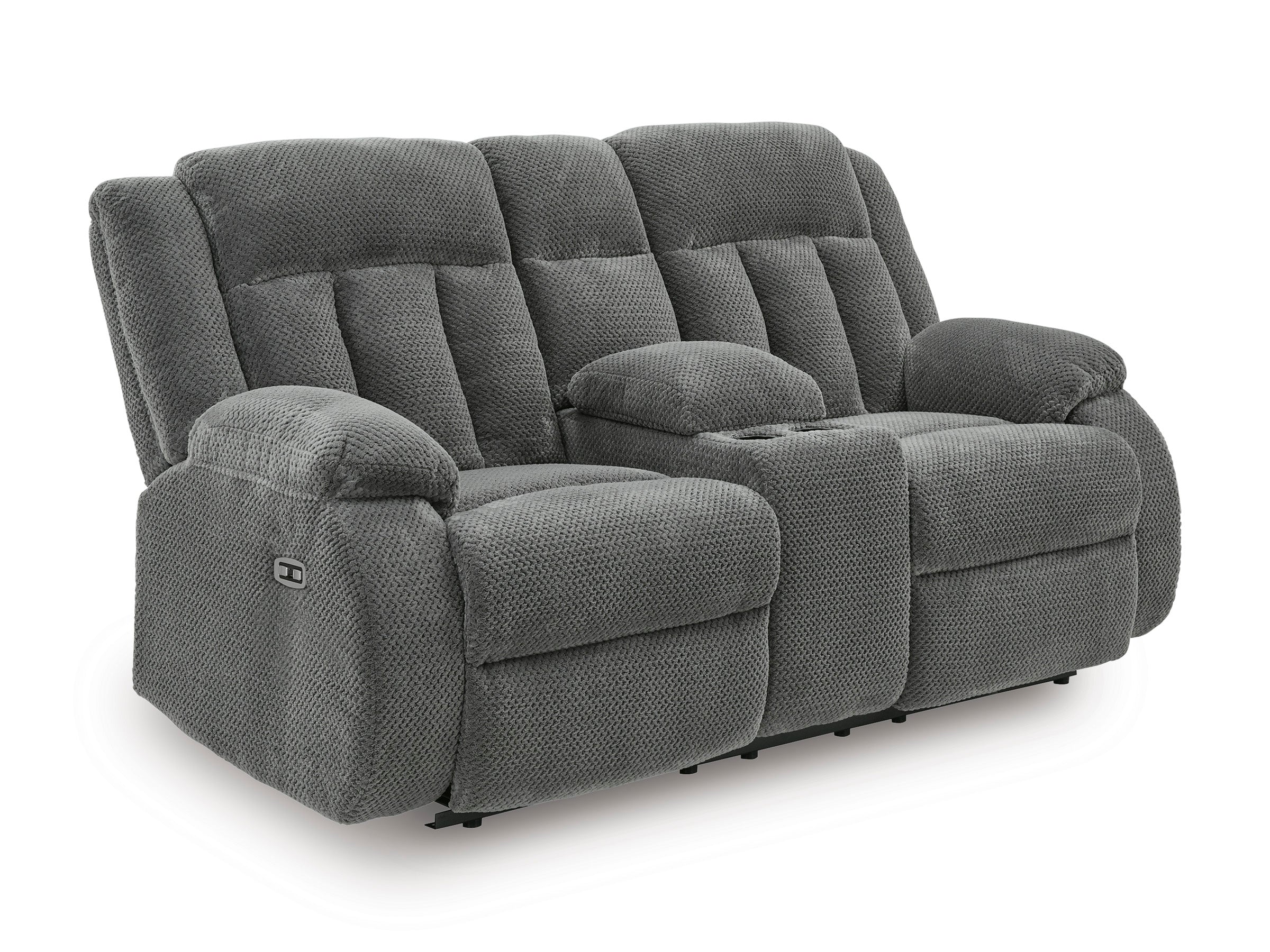 Ashley Observation Steel Velvet Power Reclining Set, view 10