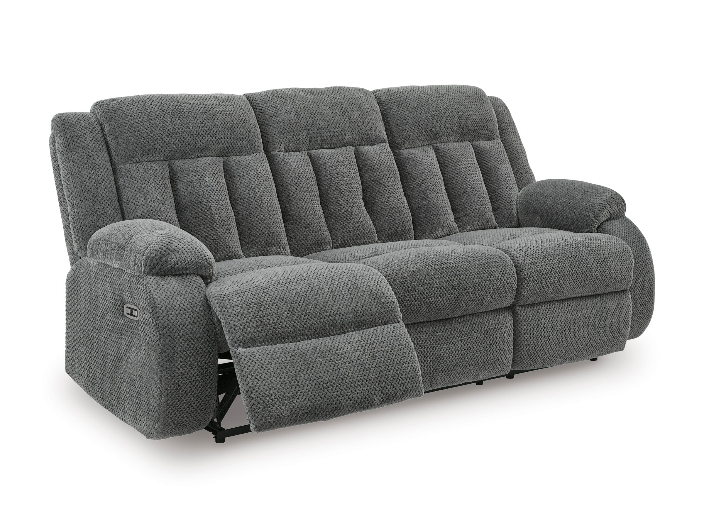 Ashley Observation Steel Velvet Power Reclining Set, view 6