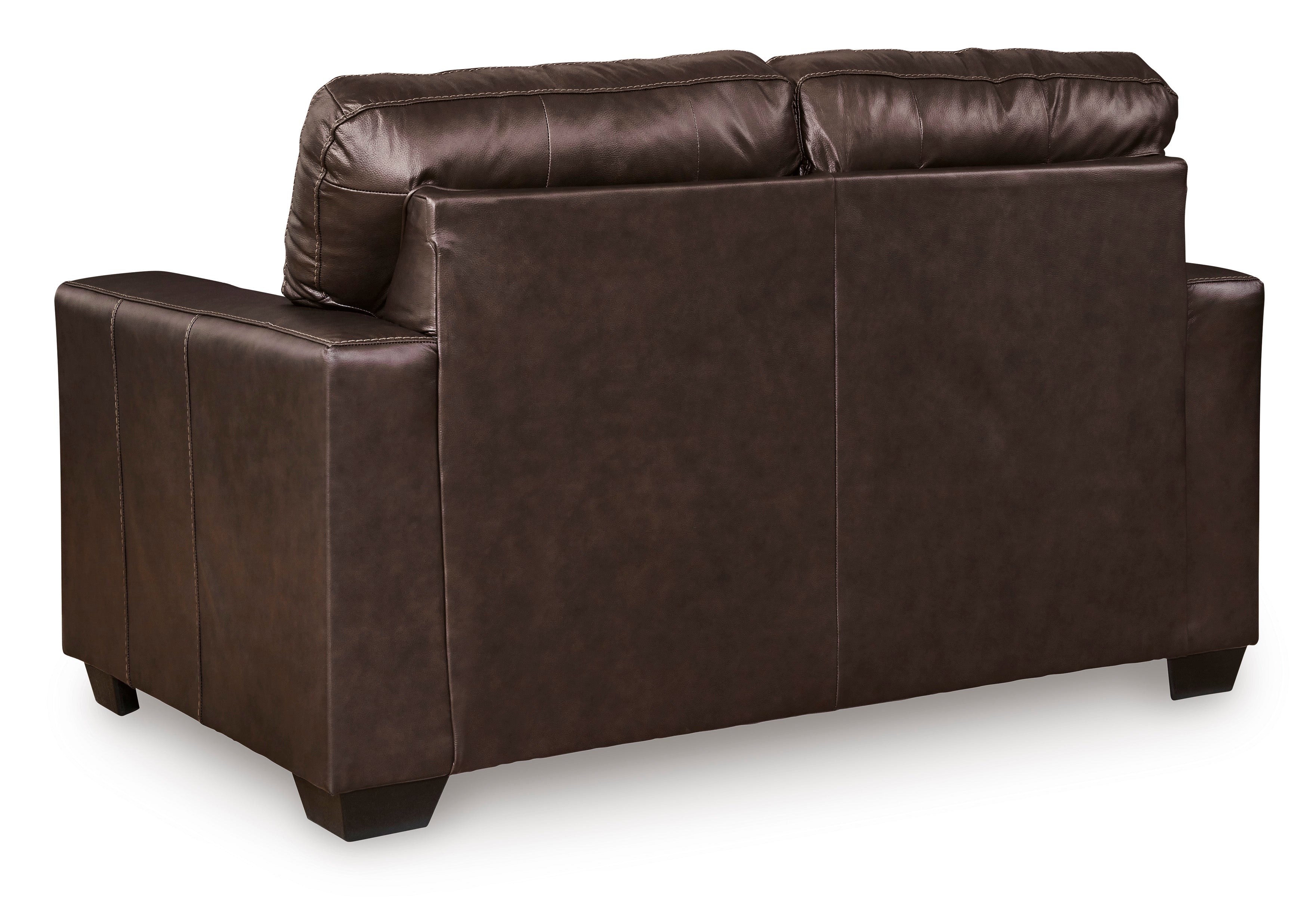 Ashley Santorine Dark Brown Leather and Faux Leather Sofa and Loveseat Set, view 7
