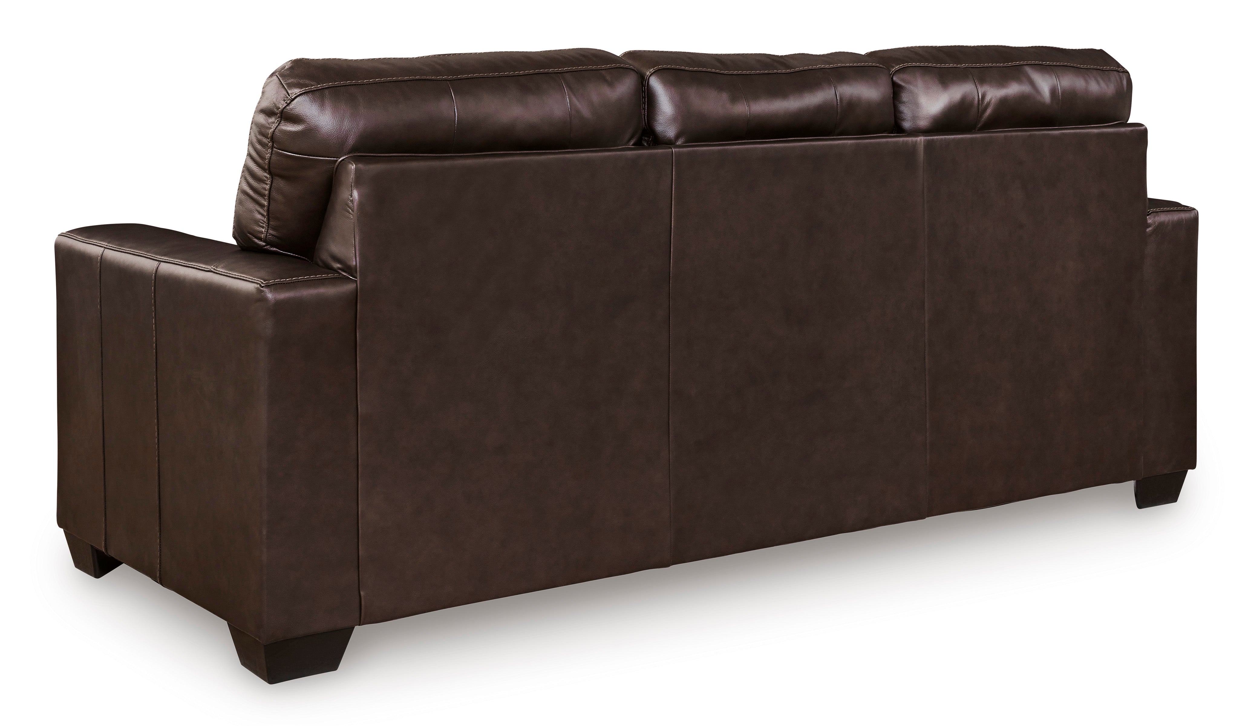 Ashley Santorine Dark Brown Leather and Faux Leather Sofa and Loveseat Set, view 4