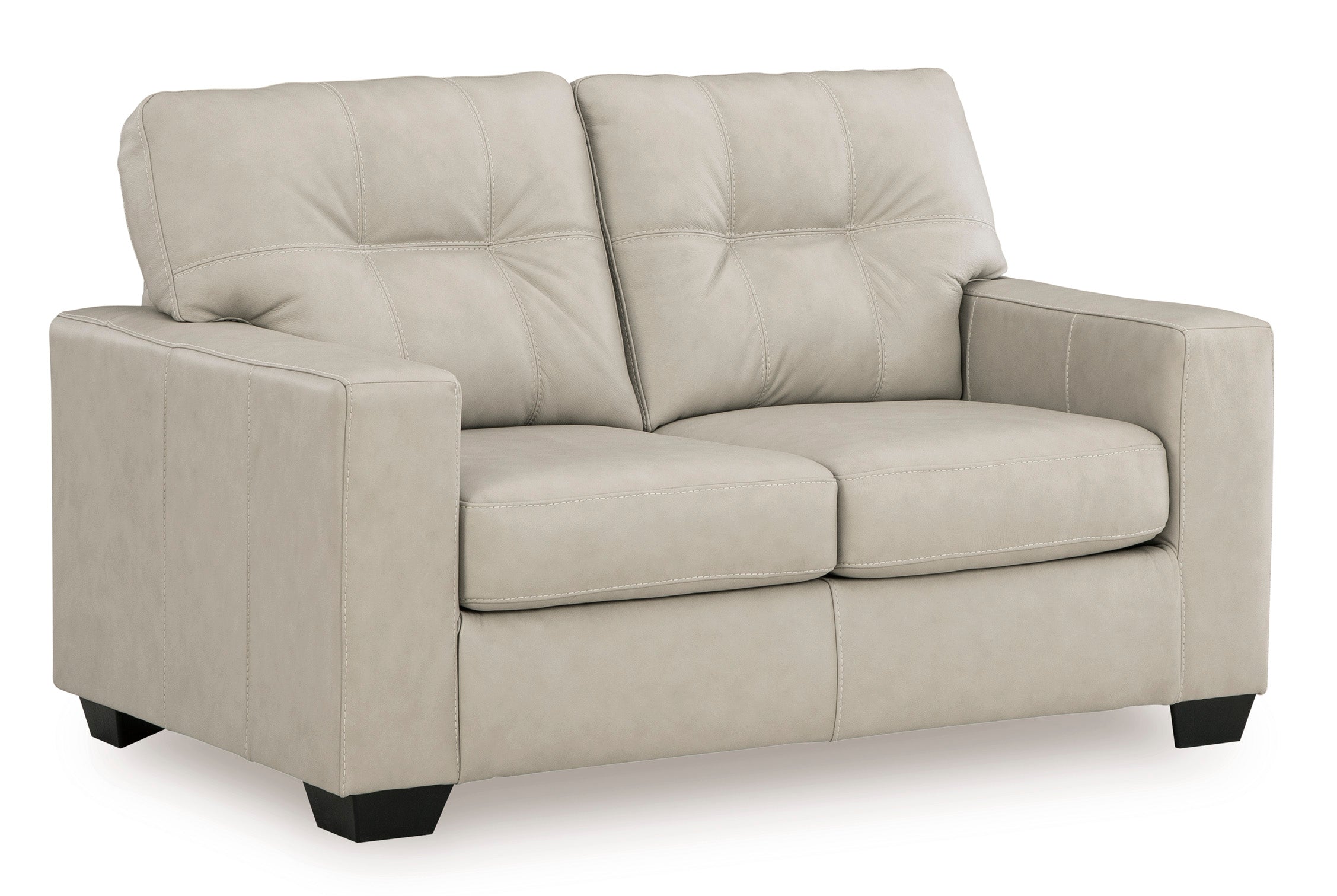Ashley Santorine Bone Leather and Faux Leather Sofa and Loveseat Set, view 4