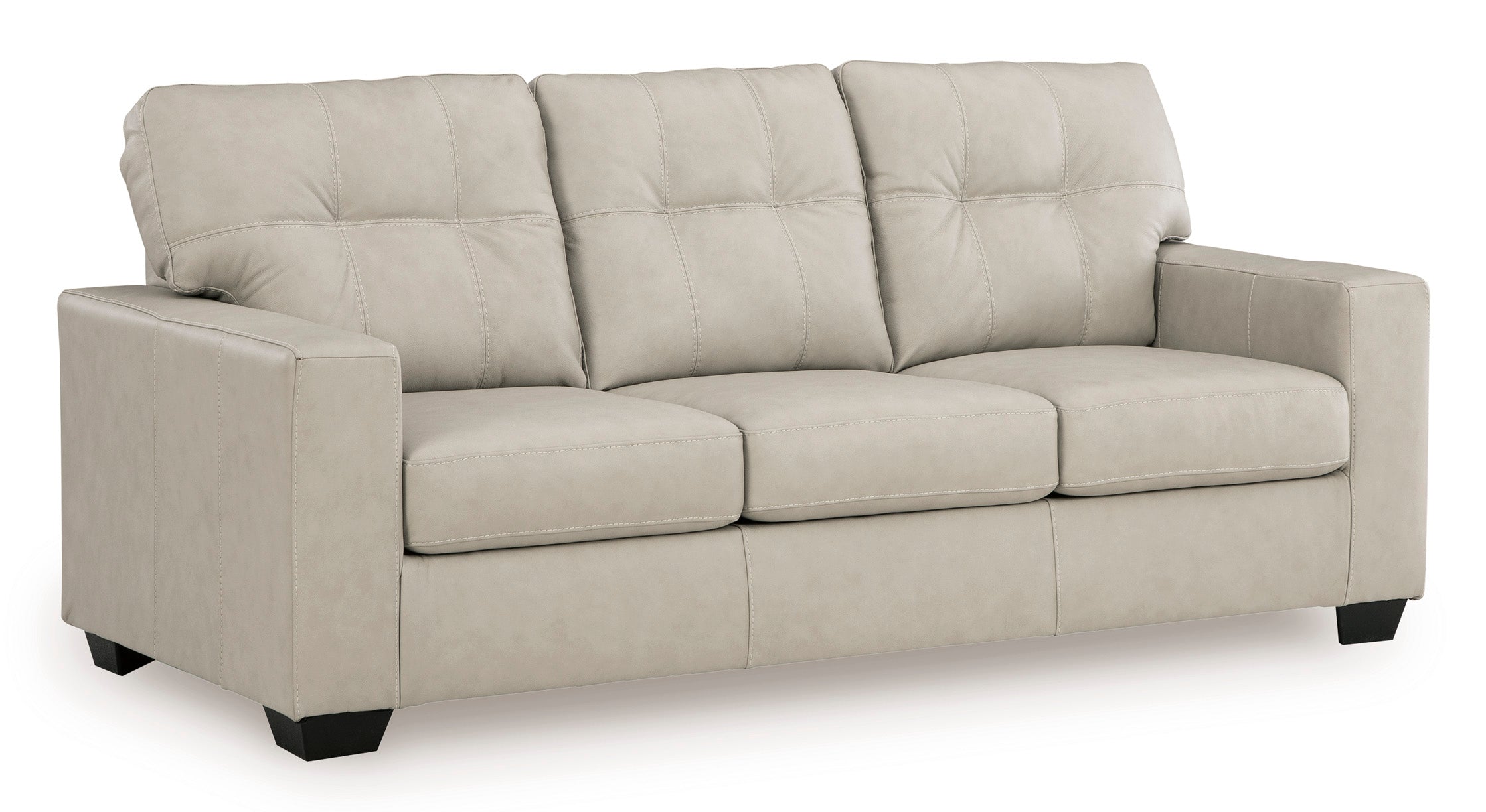 Ashley Santorine Bone Leather and Faux Leather Sofa and Loveseat Set, view 3