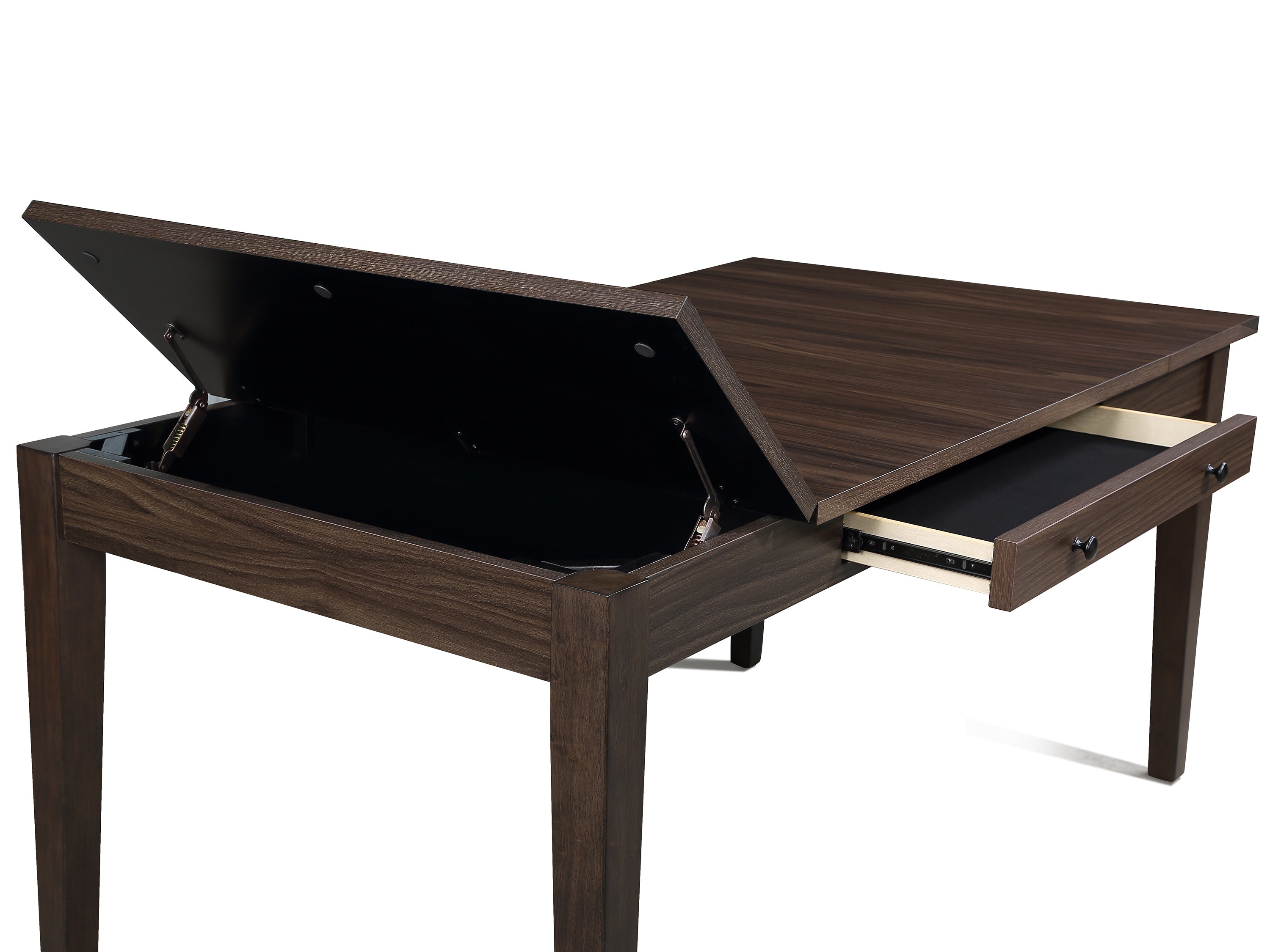 Wagner Espresso Storage Dining Table, view 2