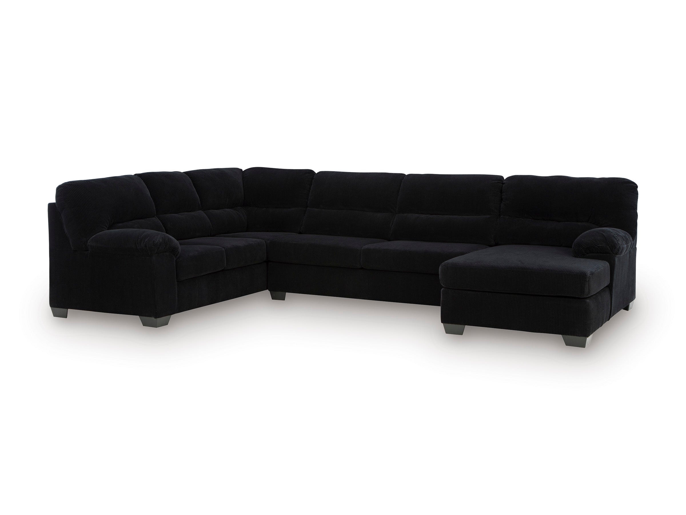 Ashley Simple Joy Onyx Corduroy Sectional with Chaise, view 2