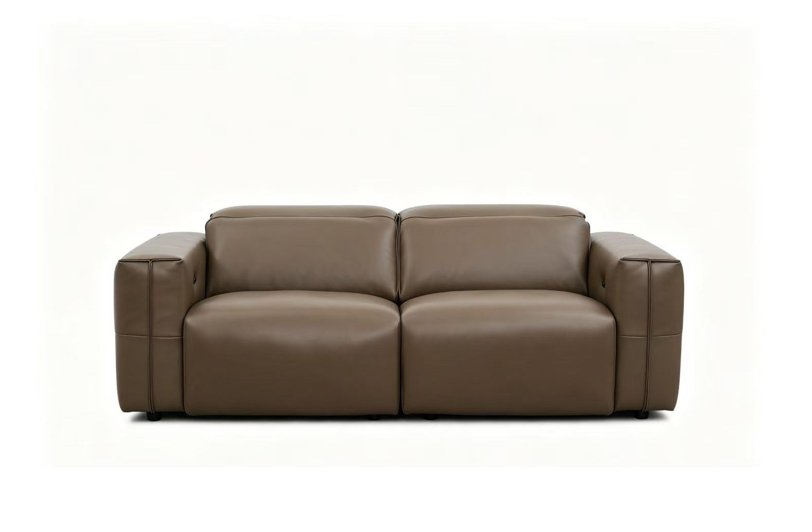 Ember Brown Italian Leather Match Power Reclining Sofa and Loveseat, view 8