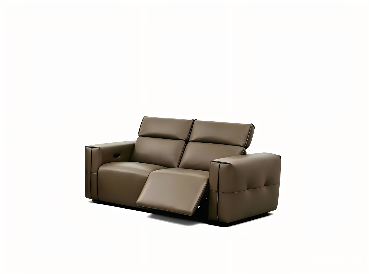 Ember Brown Italian Leather Match Power Reclining Sofa and Loveseat, view 9