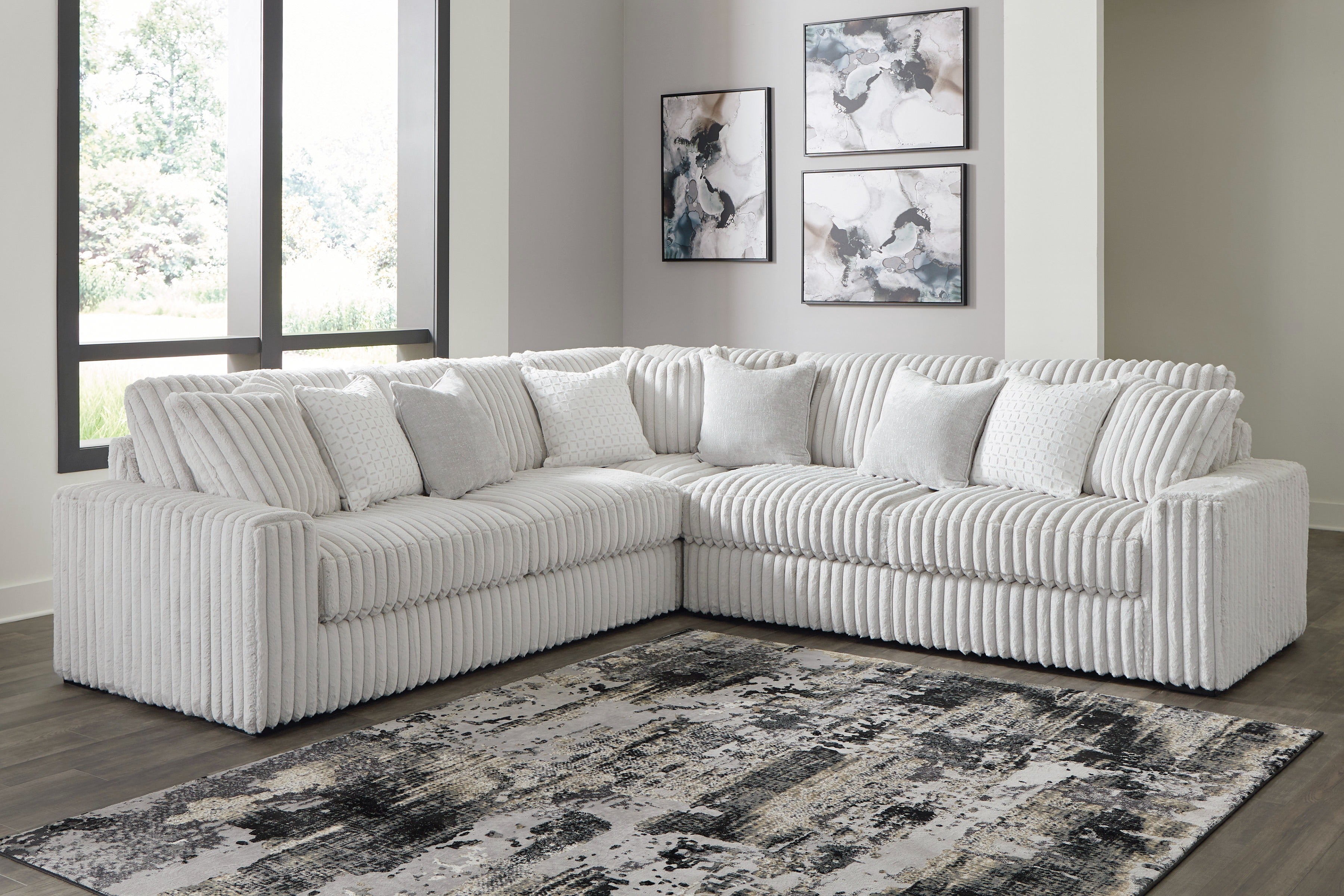 Ashley Stupendous Alloy Jumbo Cord Sectional with Chaise