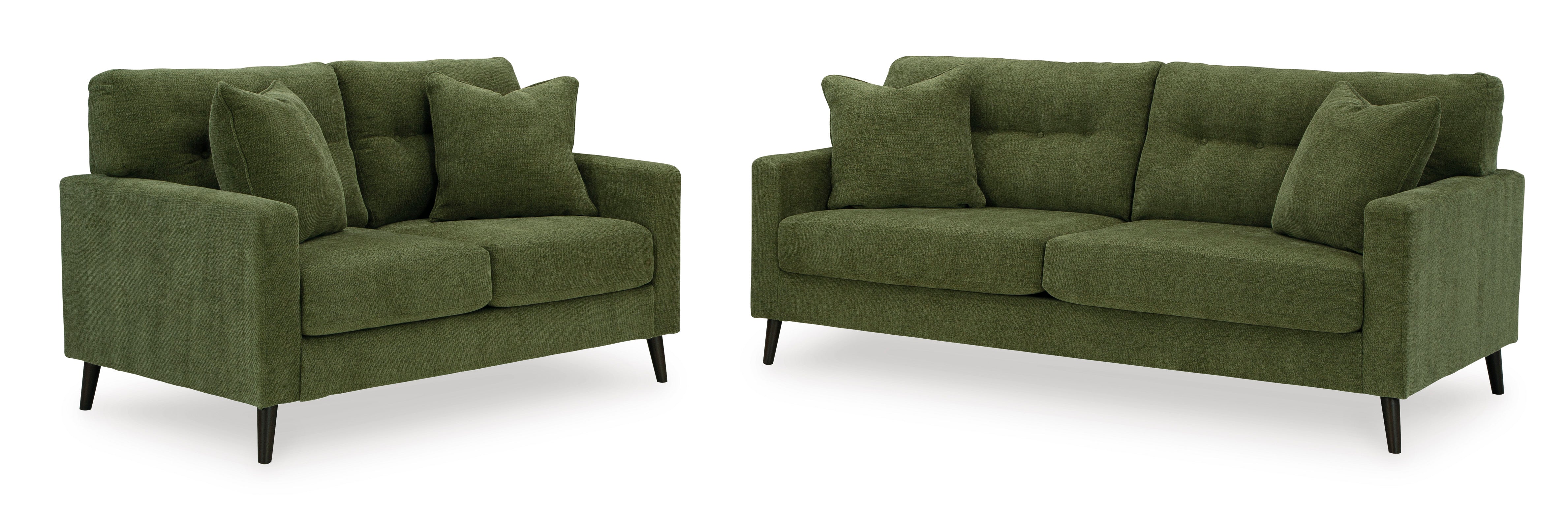Ashley Bixler Olive Mid-Century Sofa and Loveseat Set, view 4