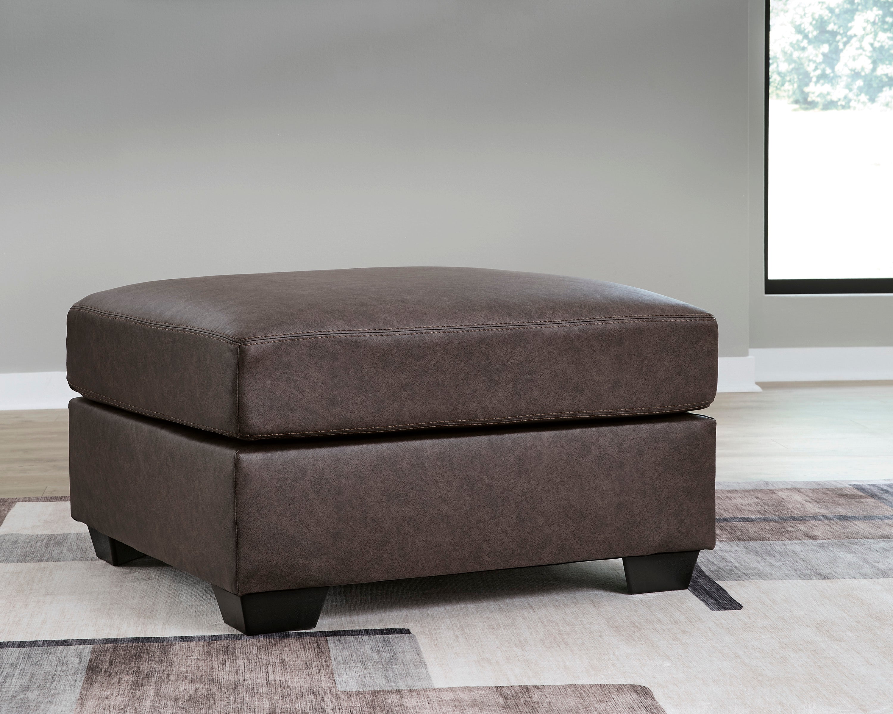 Ashley WillowBend Umber Faux Leather Sectional, view 5