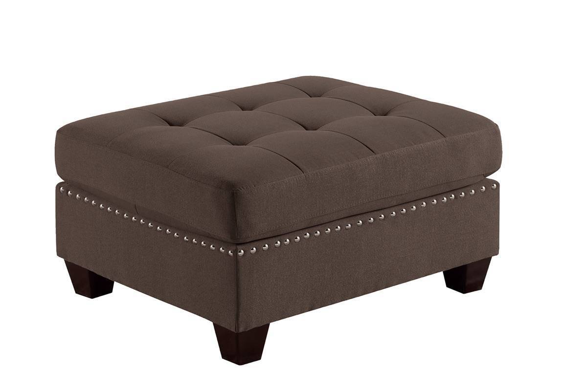4pc Black Coffee Linen  Sectional Sectional