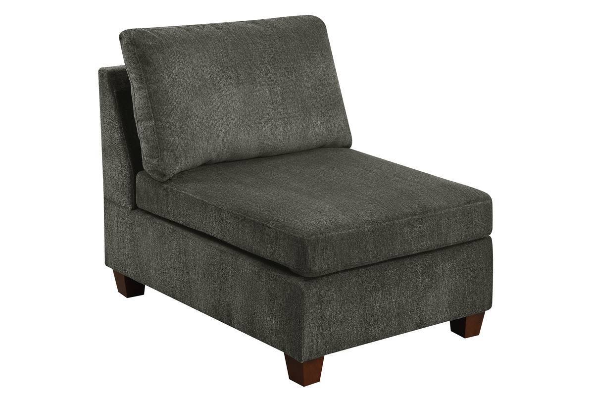 Grey Chenille Modular Sofa Set 8pc Set