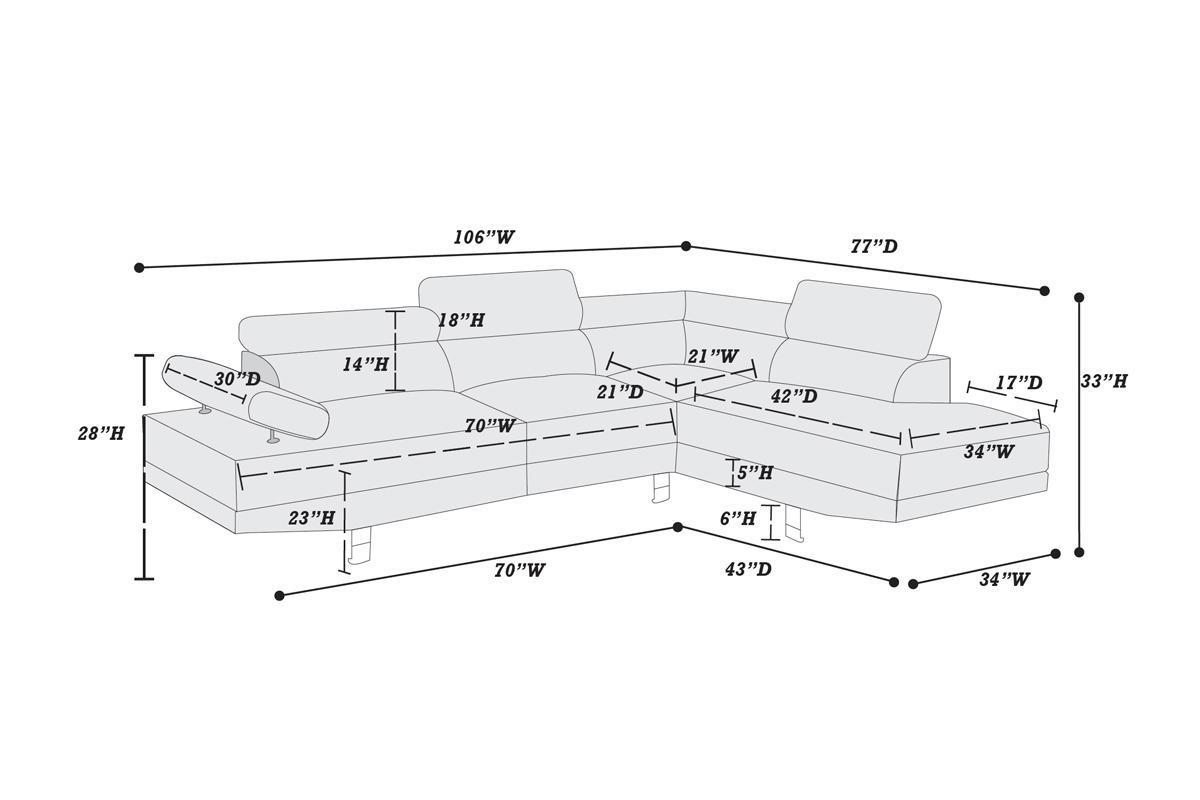 Black Faux Leather Sectional
