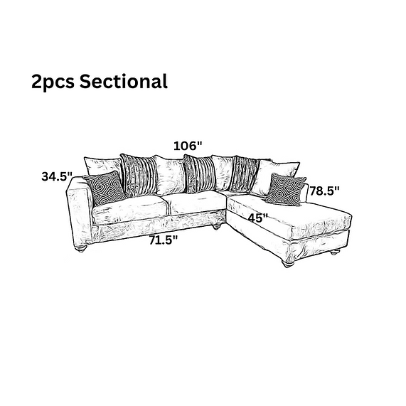 Graphite Black Sectional with Chaise, view 4