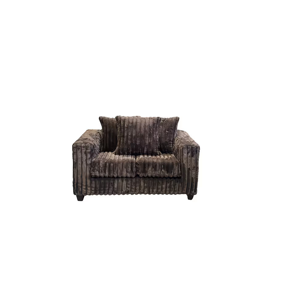 Gia Chocolate Corduroy Sofa and Loveseat Set, view 4