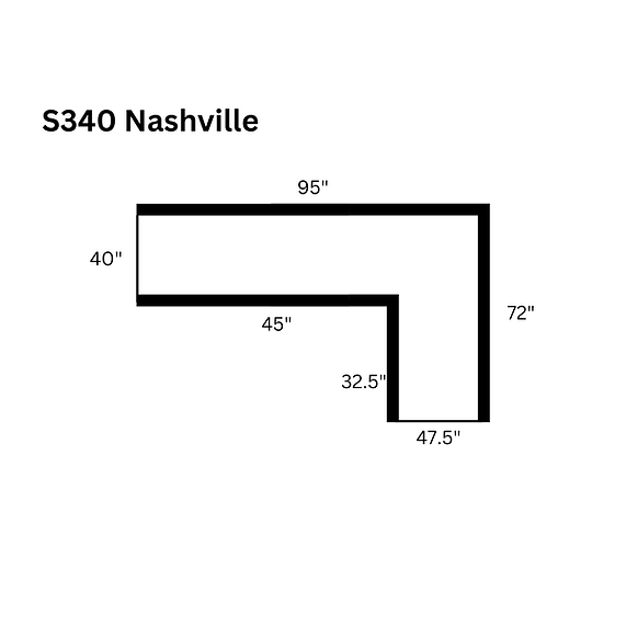 Nashville Black Corduroy Sectional with Chaise, view 4