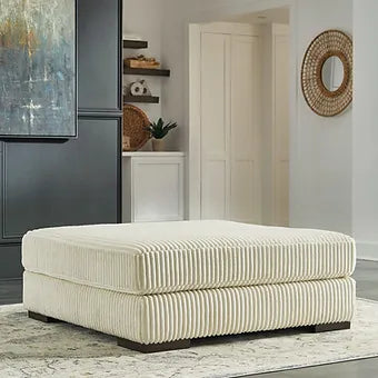 Ashley Lindyn Ivory Corduroy 6-Piece Sectional with Chaise, view 3