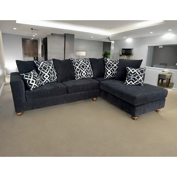 Graphite Black Sectional with Chaise