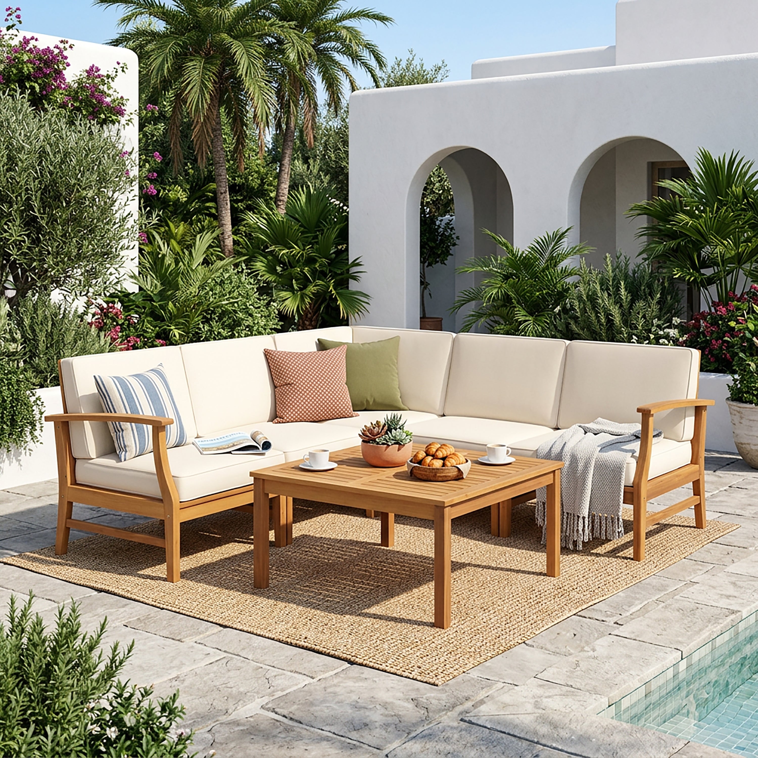 PERLA 6-PCS SOFA SET, CREAM