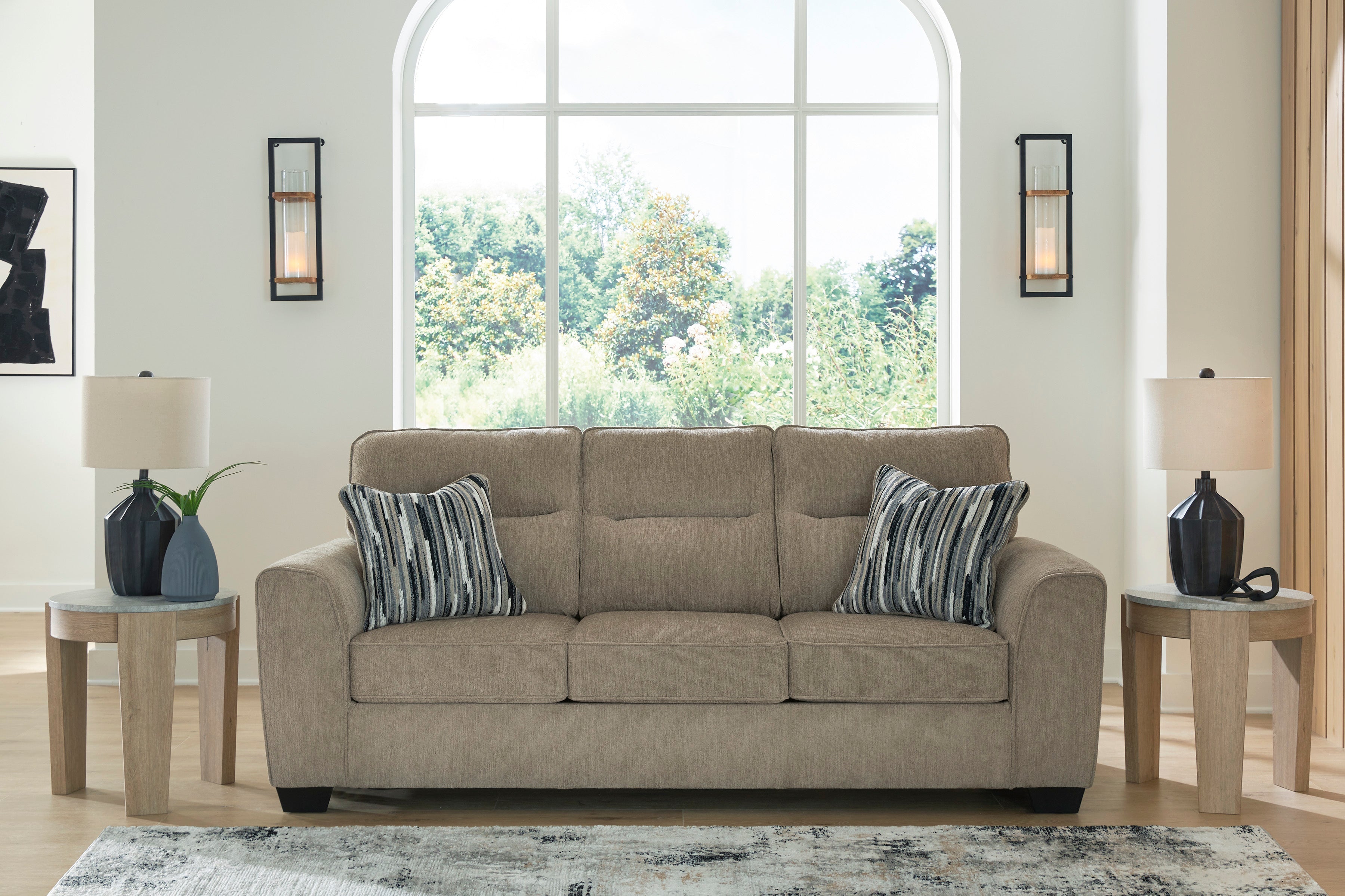 Ashley Olten Mocha Sofa and Loveseat Set, view 5