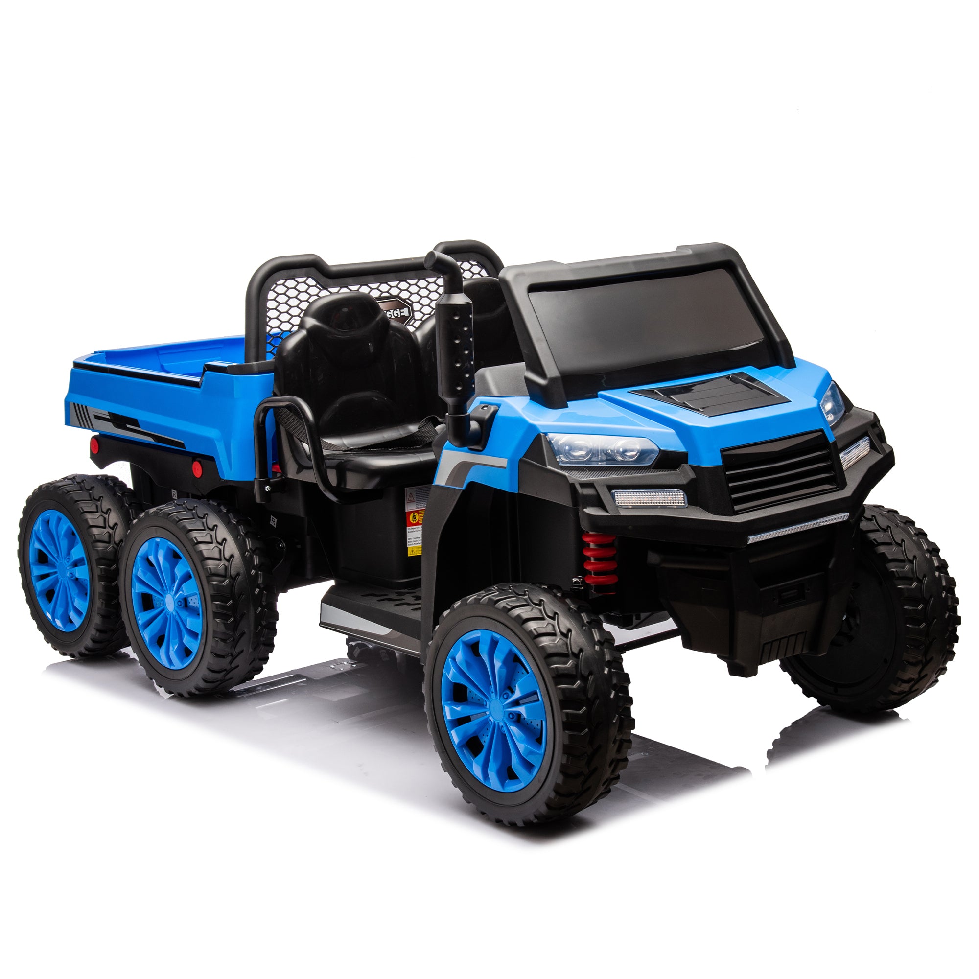 24V 2-Seater UTV-XXL Ride On Truck with Dump Bed for kid,Ride On 4WD UTV with 6 Wheels,Foam Tires, Suitable for Off-Roading,remote control,Three-Point Safety Harness