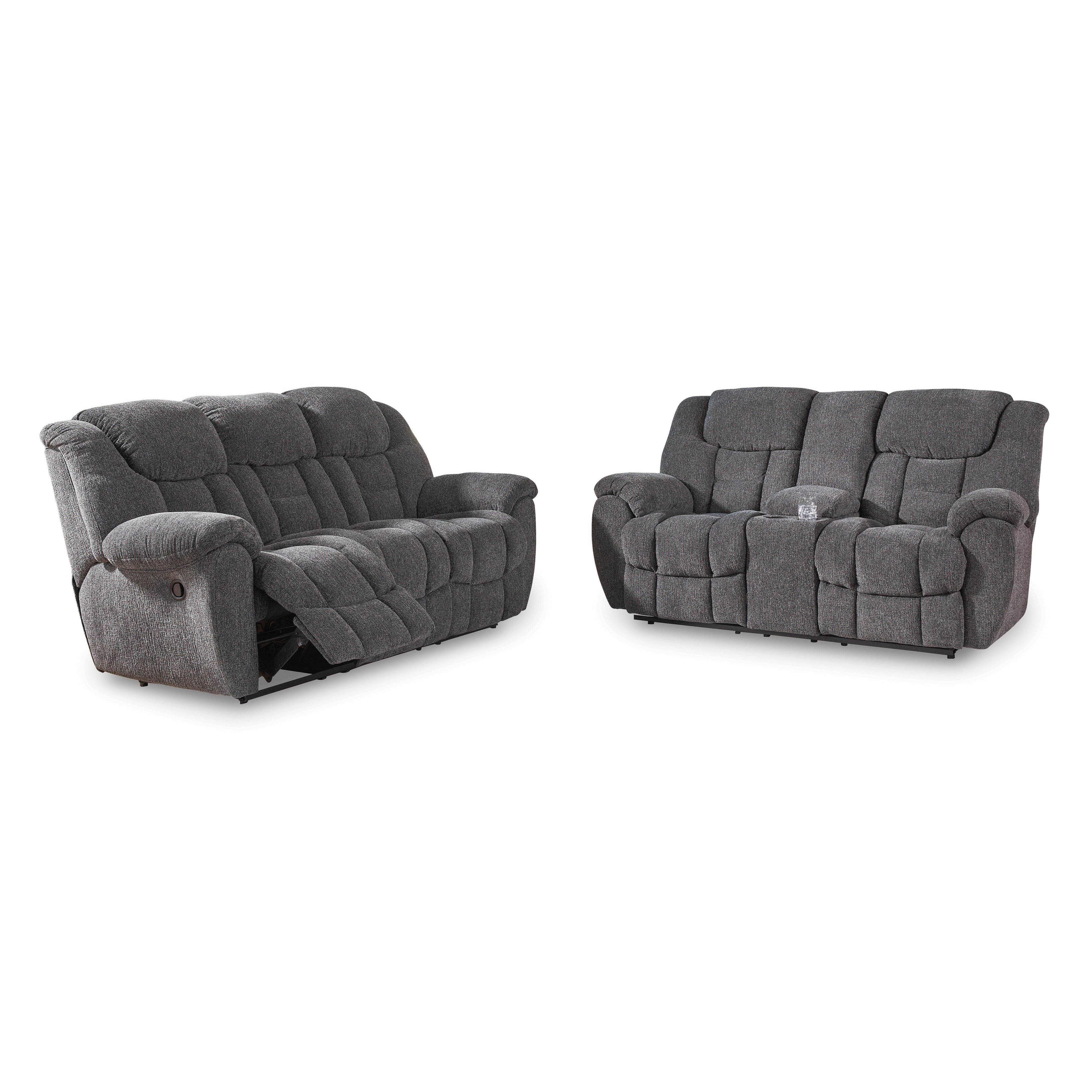 Ashley Foreside Charcoal Plush Reclining Set, view 5