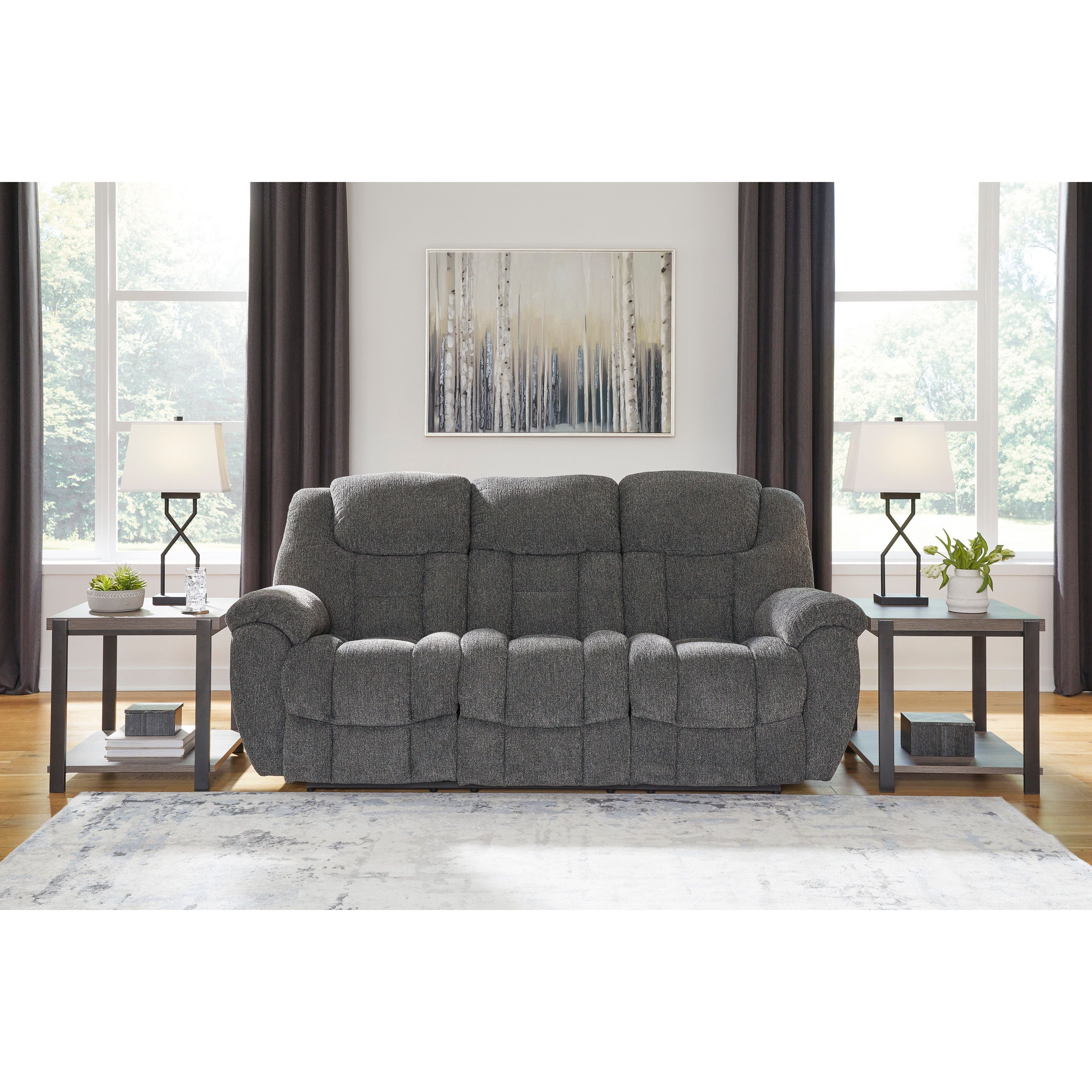 Ashley Foreside Charcoal Plush Reclining Set, view 4