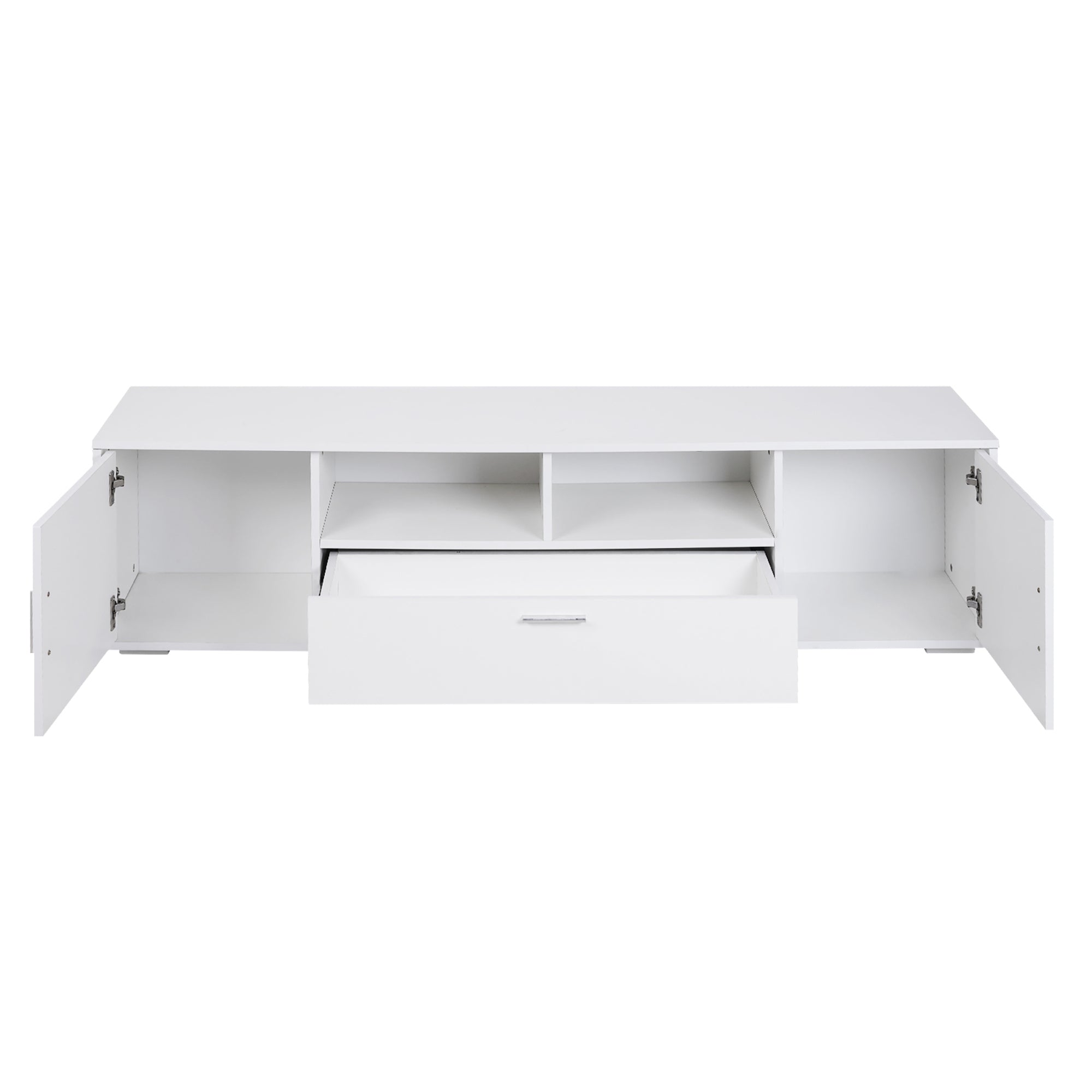 Modern TV stand with LED Lights Entertainment Center TV cabinet with Storage for Up to 75 inch for Gaming Living Room Bedroom