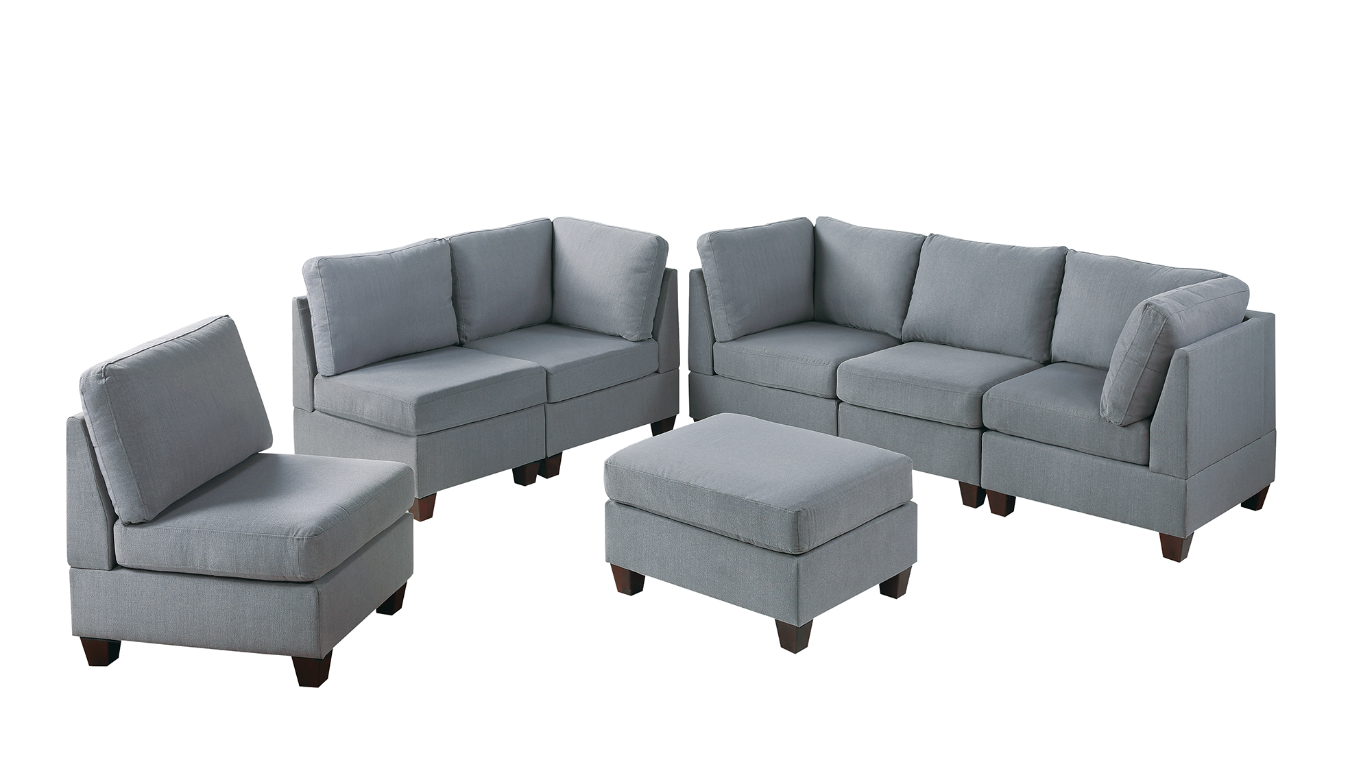 7PC Gray MODULAR SET