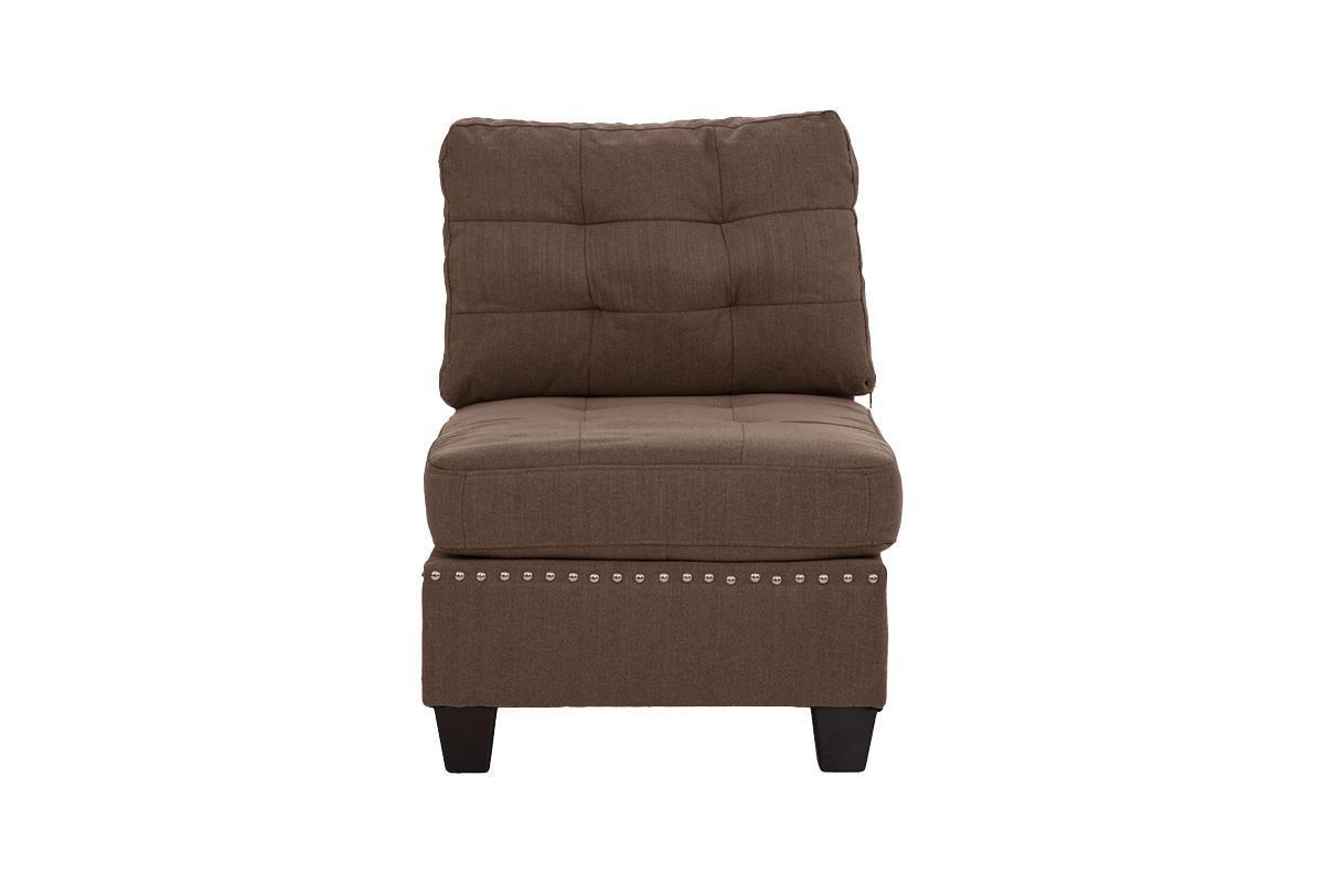 4pc Black Coffee Linen  Sectional Sectional