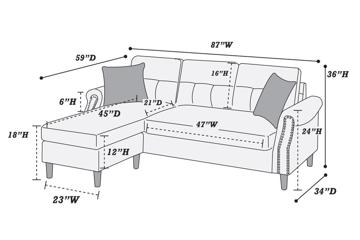 Tan Reversible Sectional