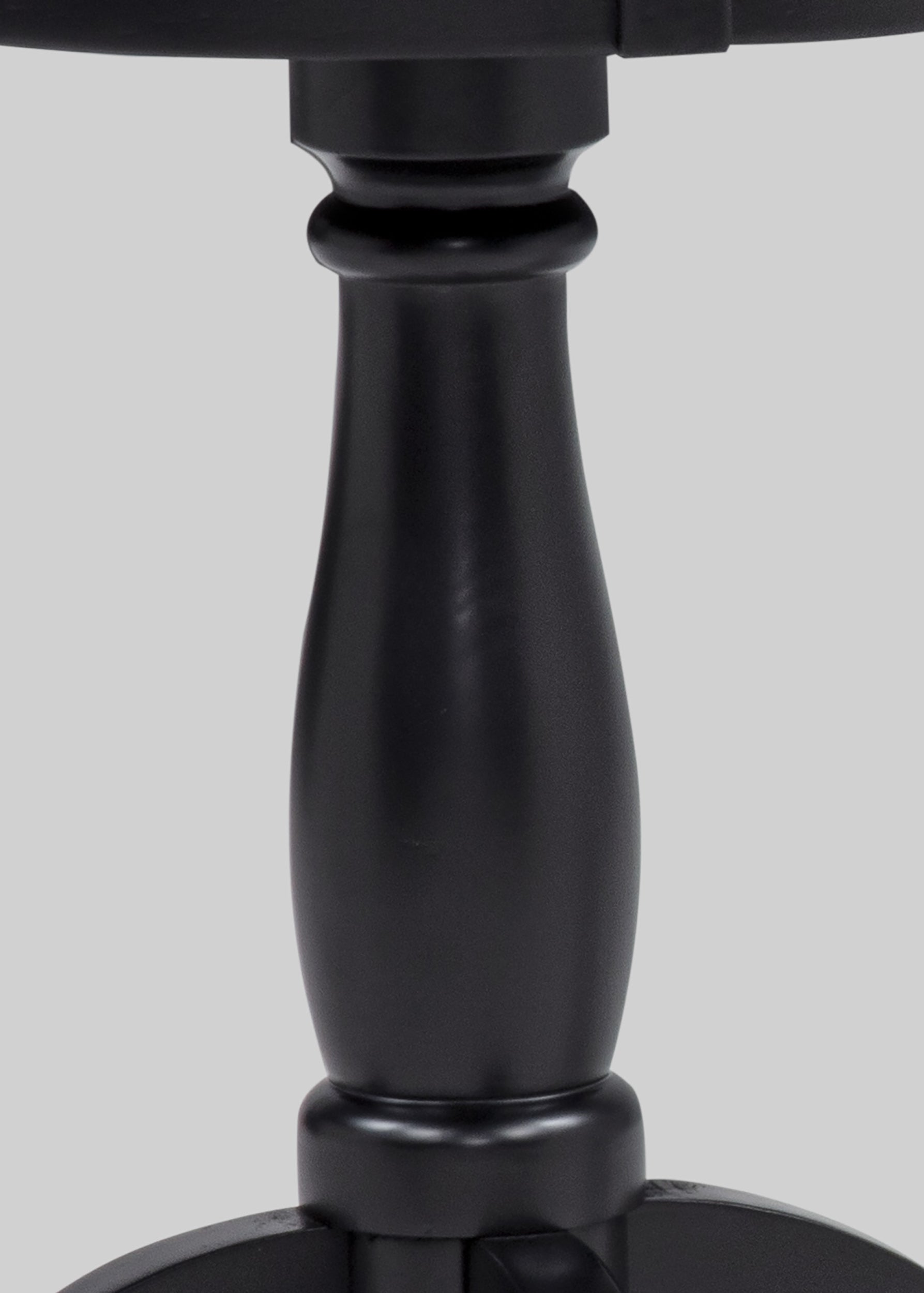 Romy Black Round Pedestal Chairside Table, view 4